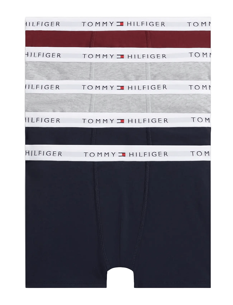 Tommy Hilfiger - 5PK TRUNK - kalsonger - navy blue2x grey htr 2x burgundy - 0