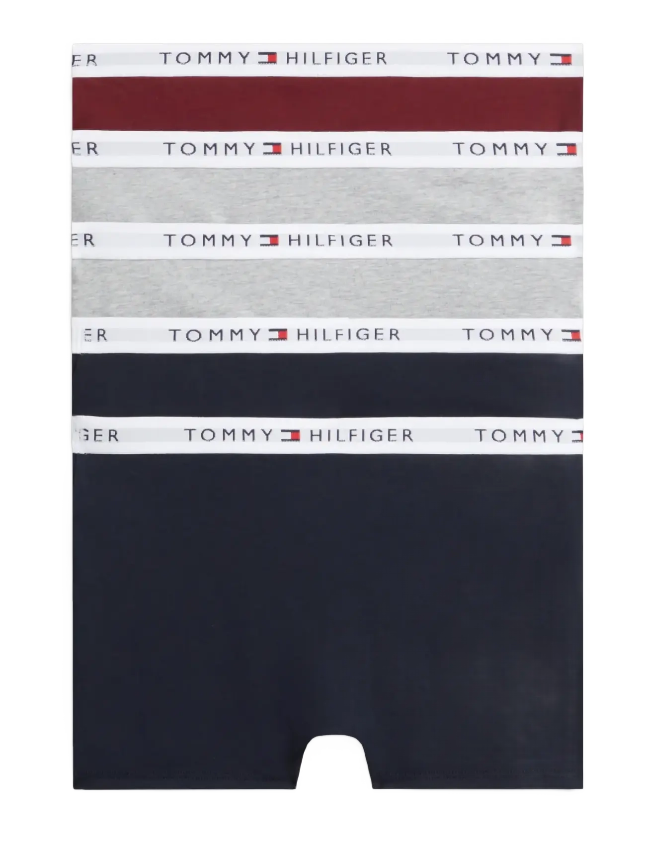 Tommy Hilfiger - 5PK TRUNK - kalsonger - navy blue2x  grey htr 2x  burgundy - 1