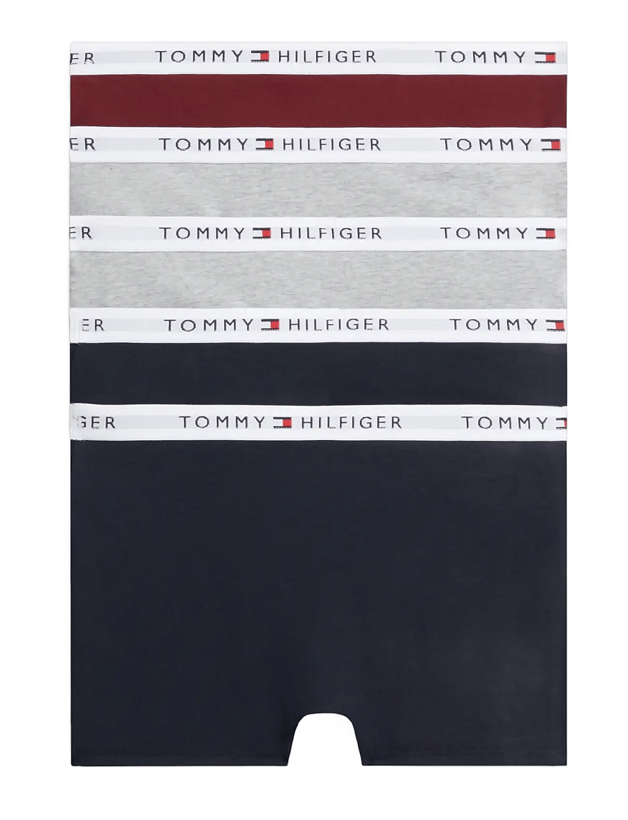 Tommy Hilfiger - 5PK TRUNK - kalsonger - navy blue2x grey htr 2x burgundy - 1