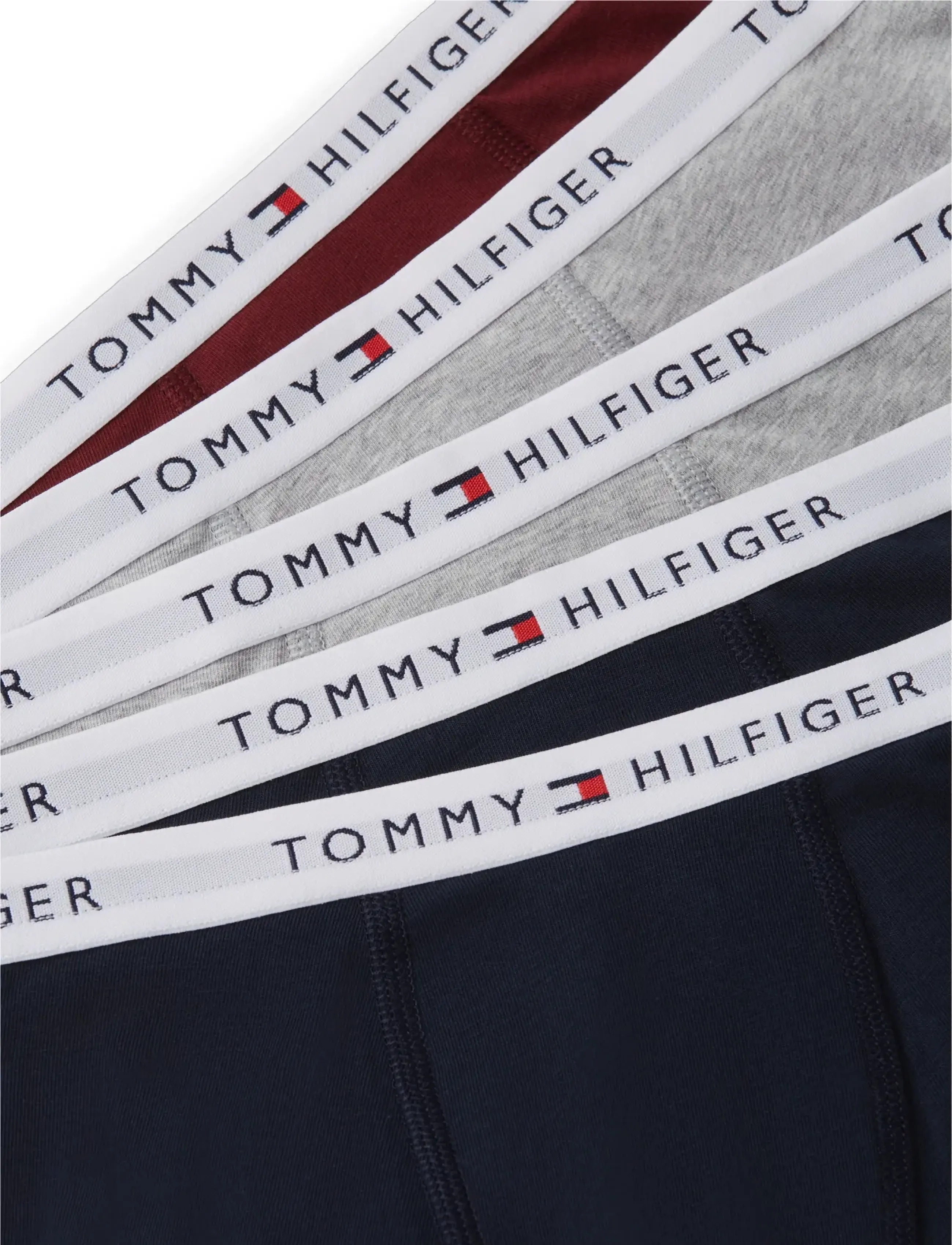 Tommy Hilfiger - 5PK TRUNK - kalsonger - navy blue2x  grey htr 2x  burgundy - 2