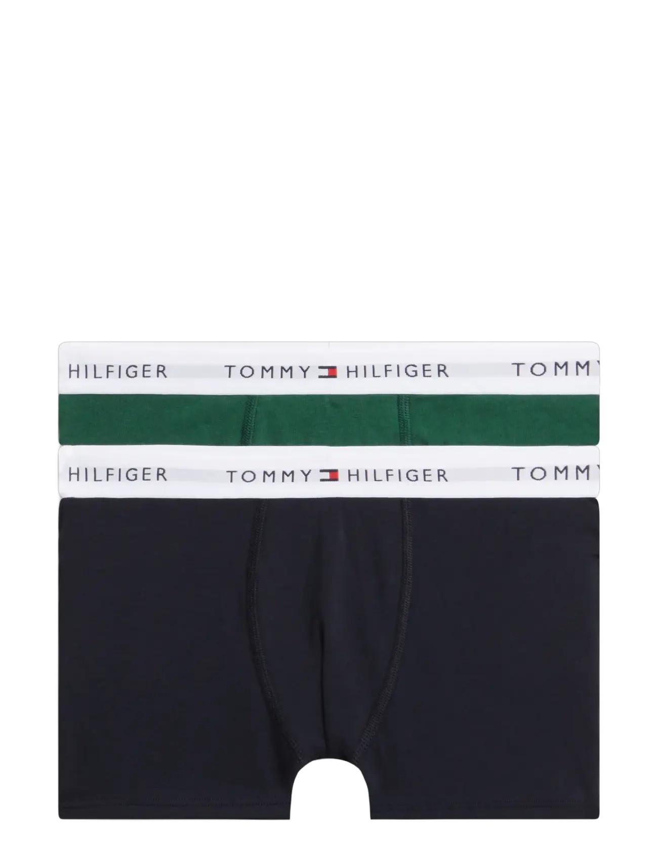 Tommy Hilfiger 2Pk Trunk, Mænd, Trunks, Grøn, Str: 164-170