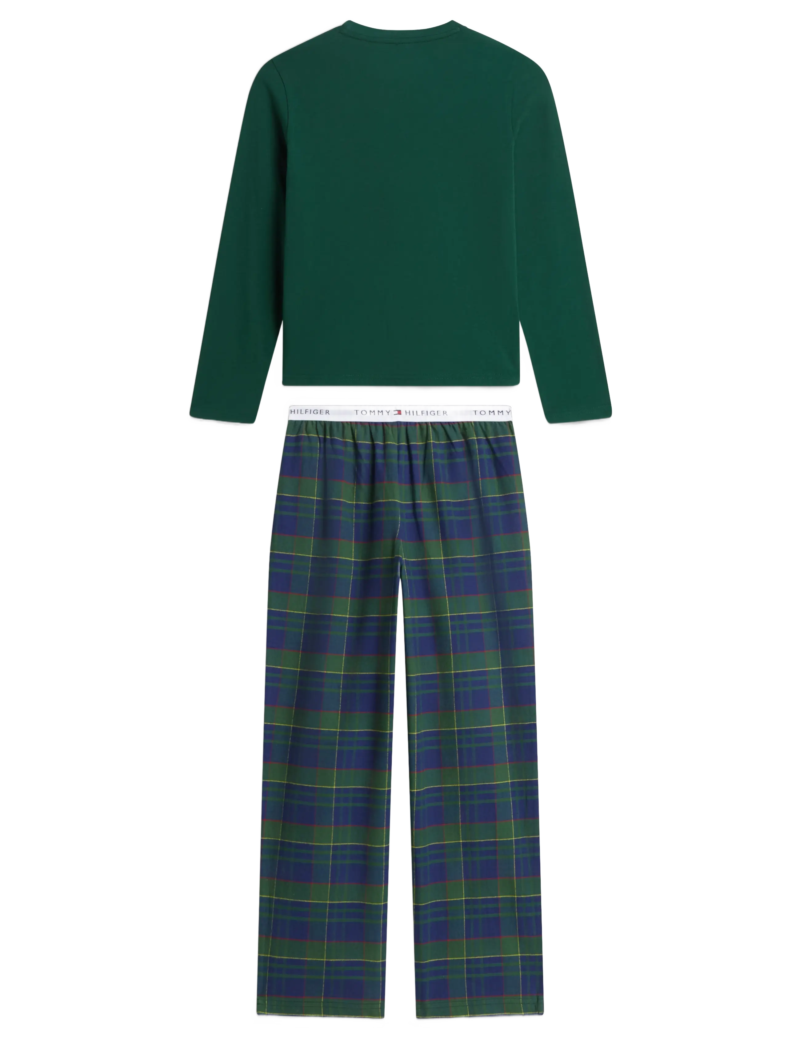 Tommy Hilfiger - LONG PJ SET - orn green buffalo check evergreen - 1