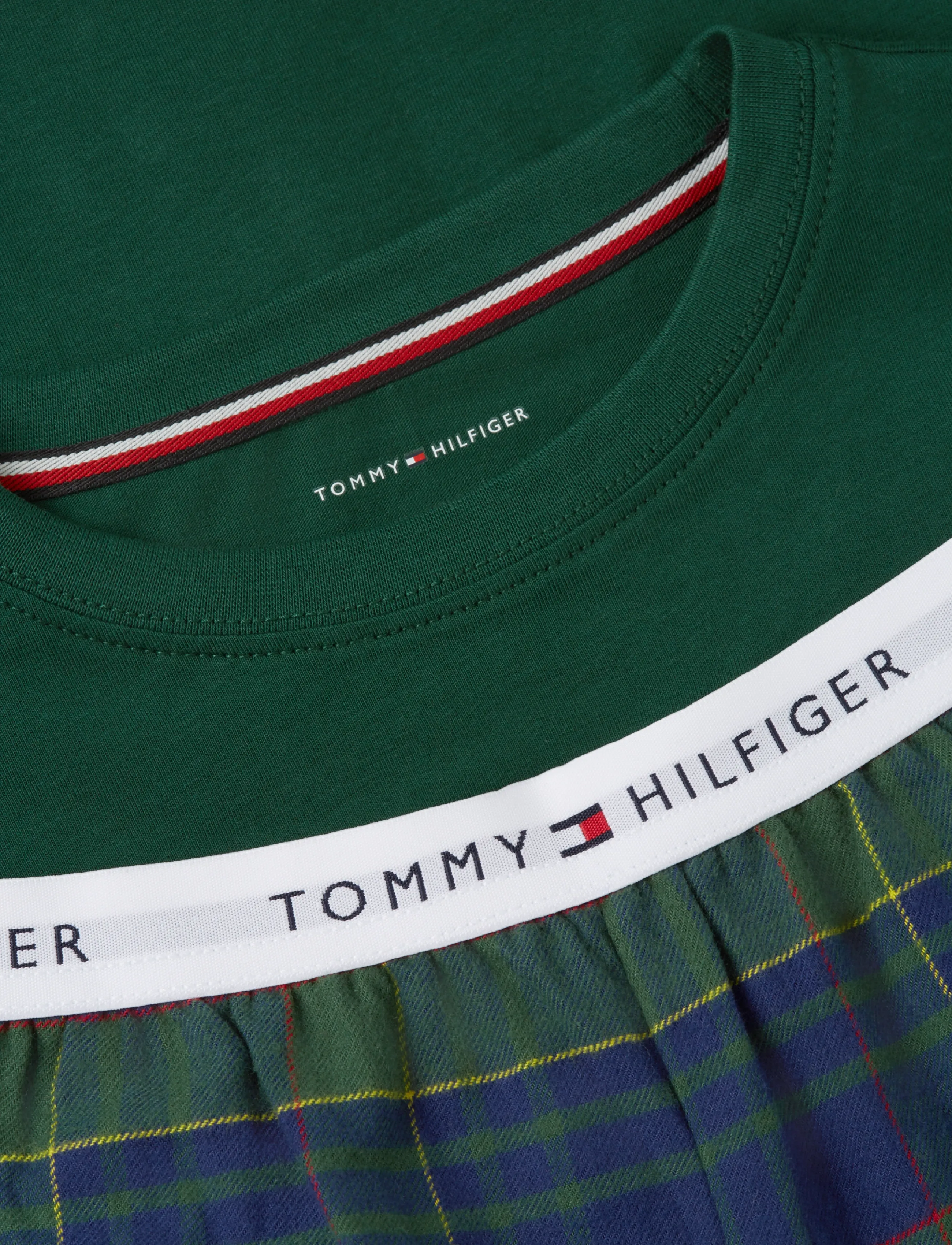Tommy Hilfiger - LONG PJ SET - orn green buffalo check evergreen - 4