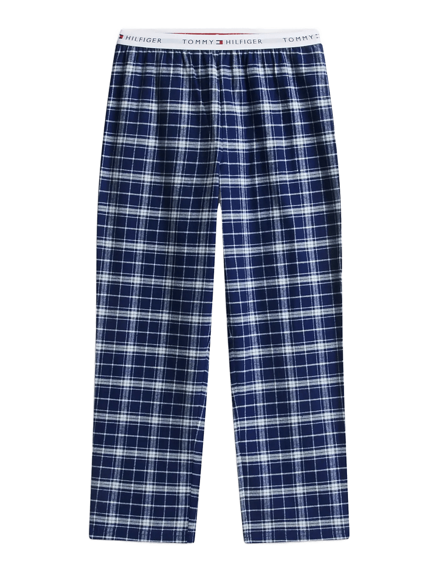 Tommy Hilfiger - LONG PJ SET - sets - tonal blue plaid - 3