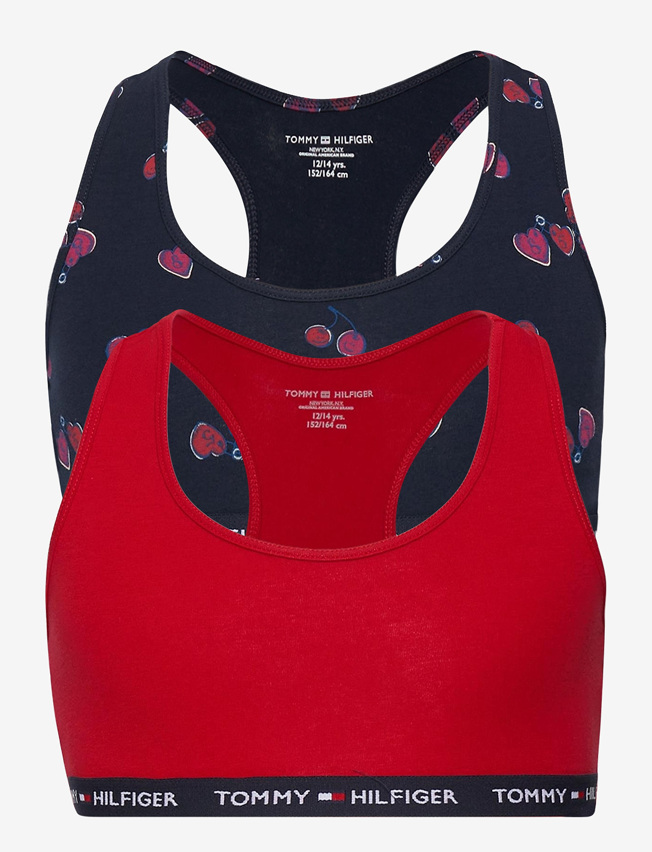 Tommy Hilfiger - 2P BRALETTE CHERRIES - tango red/navy blazer - 0