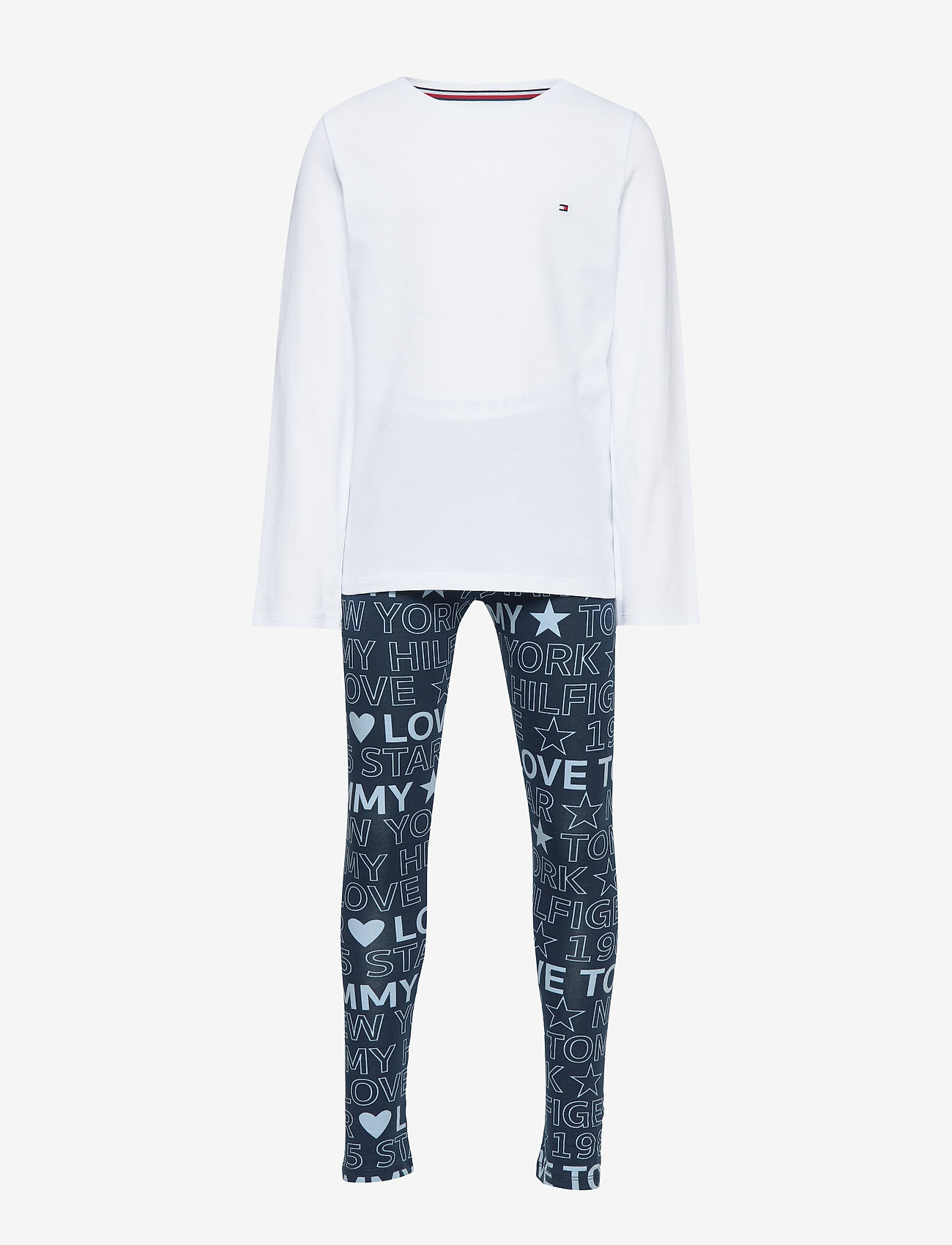 Tommy Hilfiger - SET LS TEXT - white/navy blazer - 0