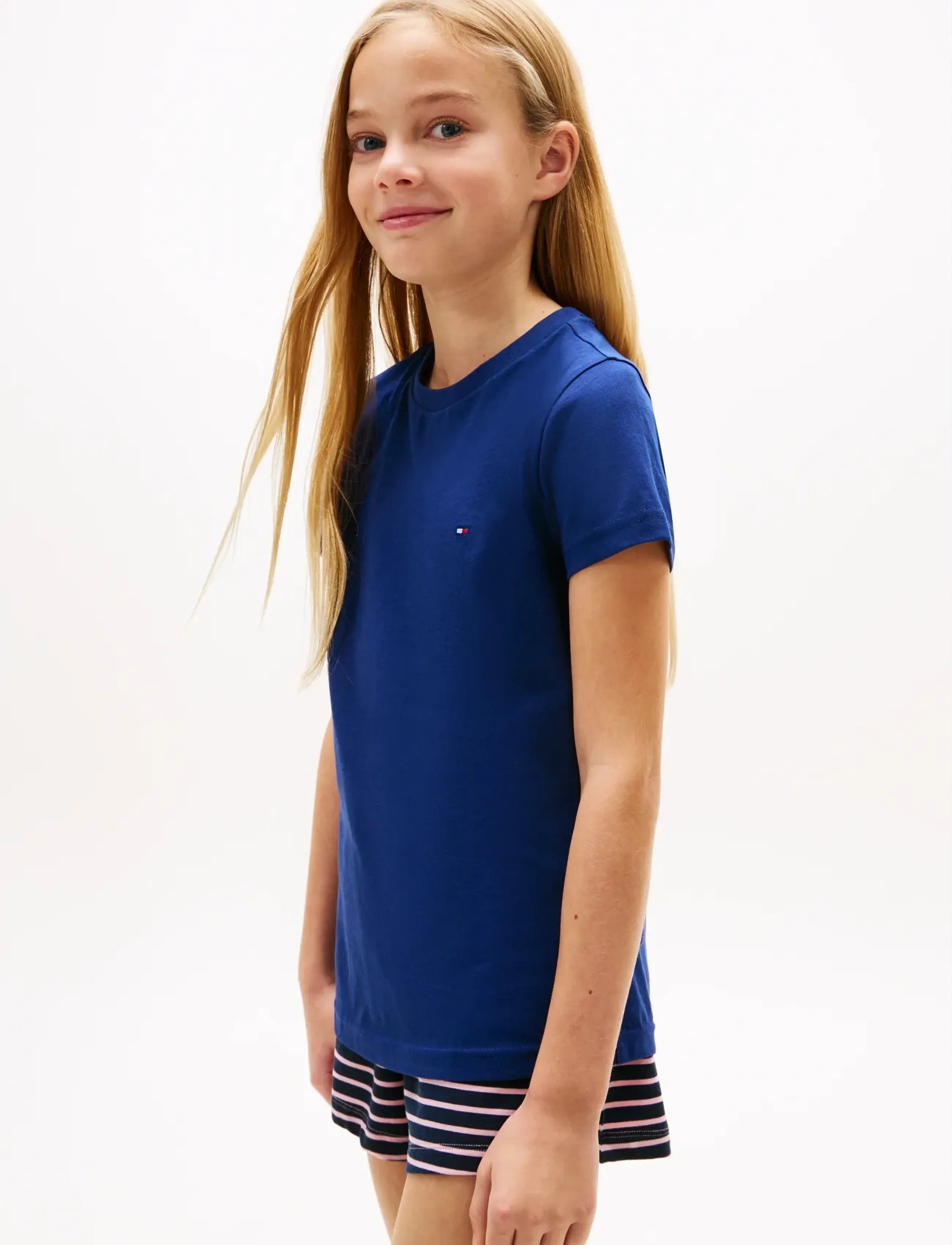 Tommy Hilfiger - 2 PK SS TEE - kortärmade t-shirts - bonita pink   preppy navy - 2