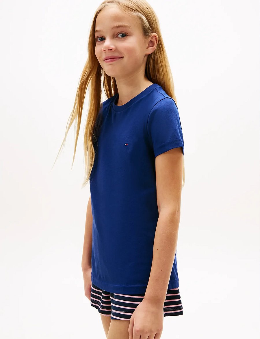 Tommy Hilfiger - 2 PK SS TEE - kurzärmelige - bonita pink preppy navy - 2
