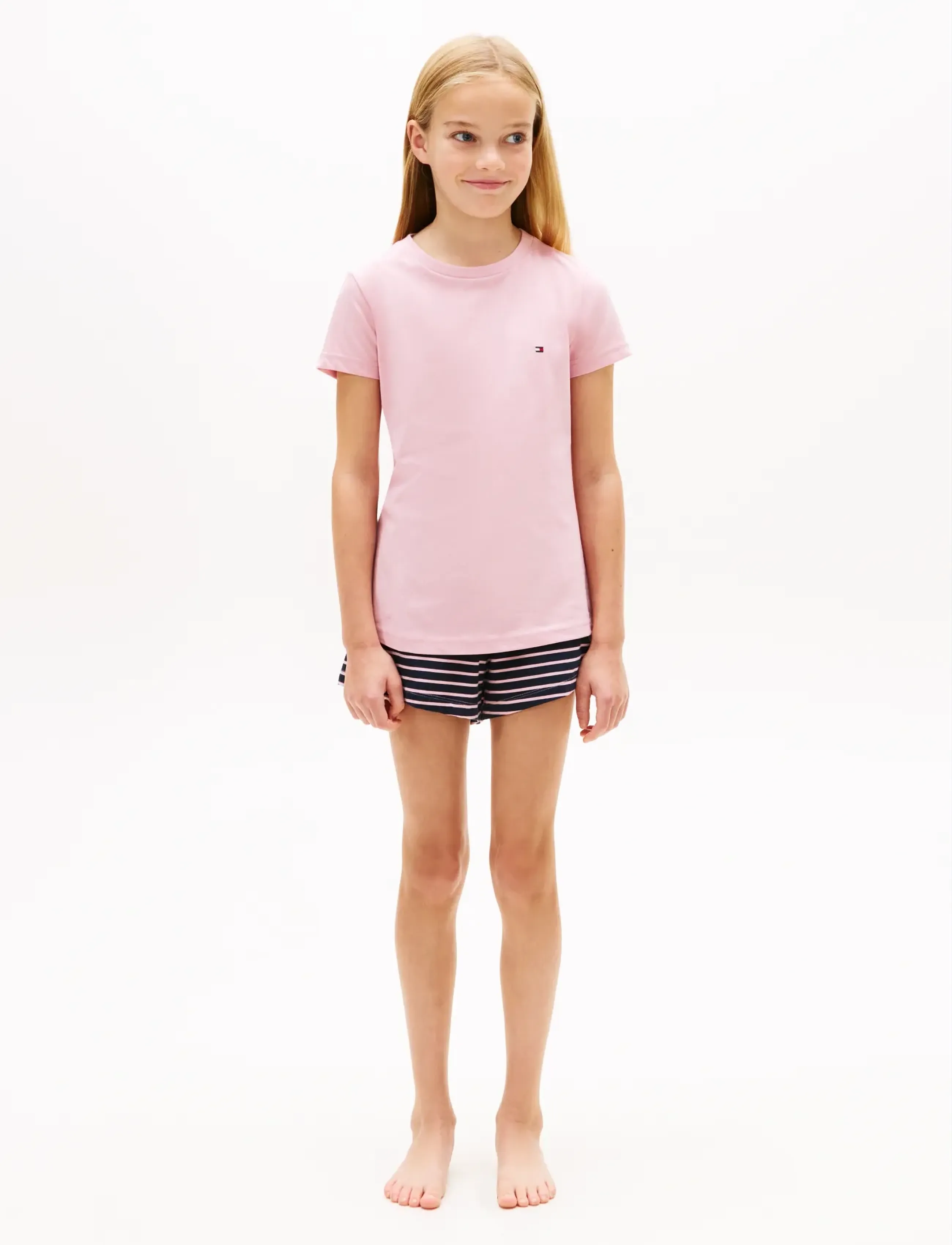 Tommy Hilfiger - 2 PK SS TEE - kortärmade t-shirts - bonita pink   preppy navy - 4