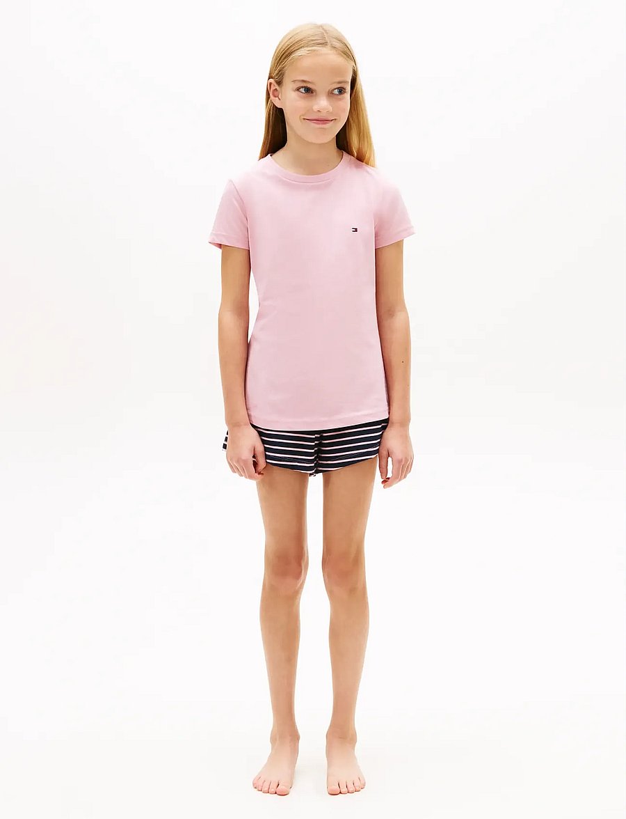 Tommy Hilfiger - 2 PK SS TEE - kurzärmelige - bonita pink preppy navy - 4