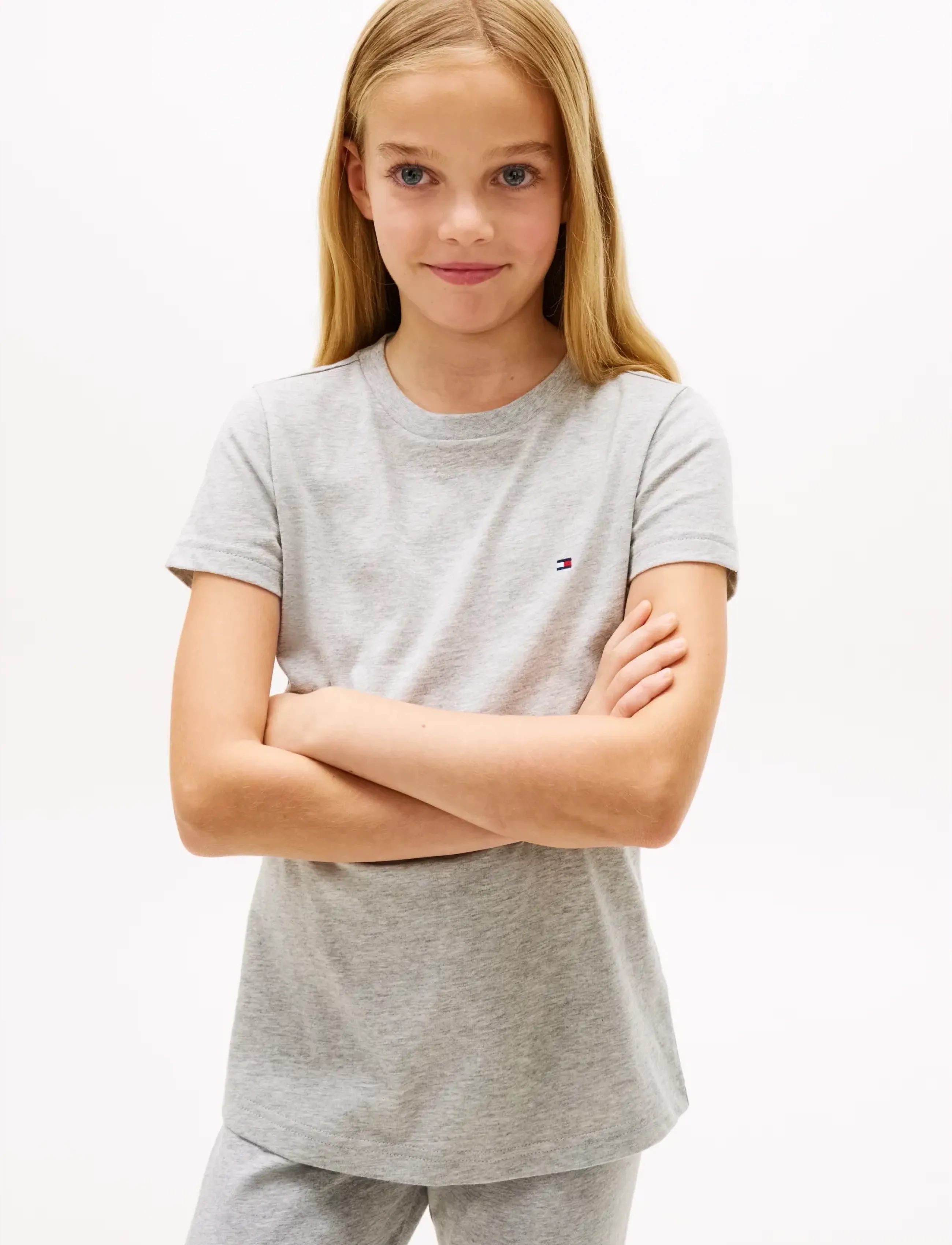 Tommy Hilfiger 2 PK SS TEE - Topper & T-skjorter - FOGGY PINK   L GRY HTR / pink/rose