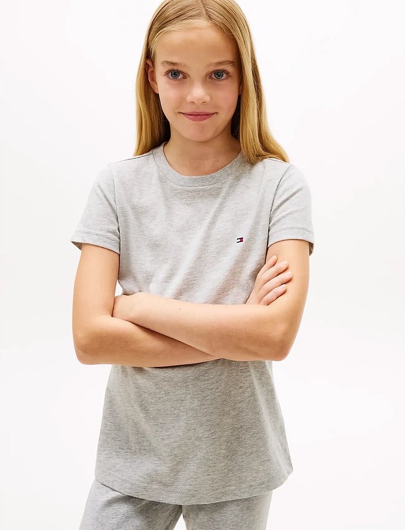 Tommy Hilfiger - 2 PK SS TEE - short-sleeved t-shirts - foggy pink l gry htr - 0