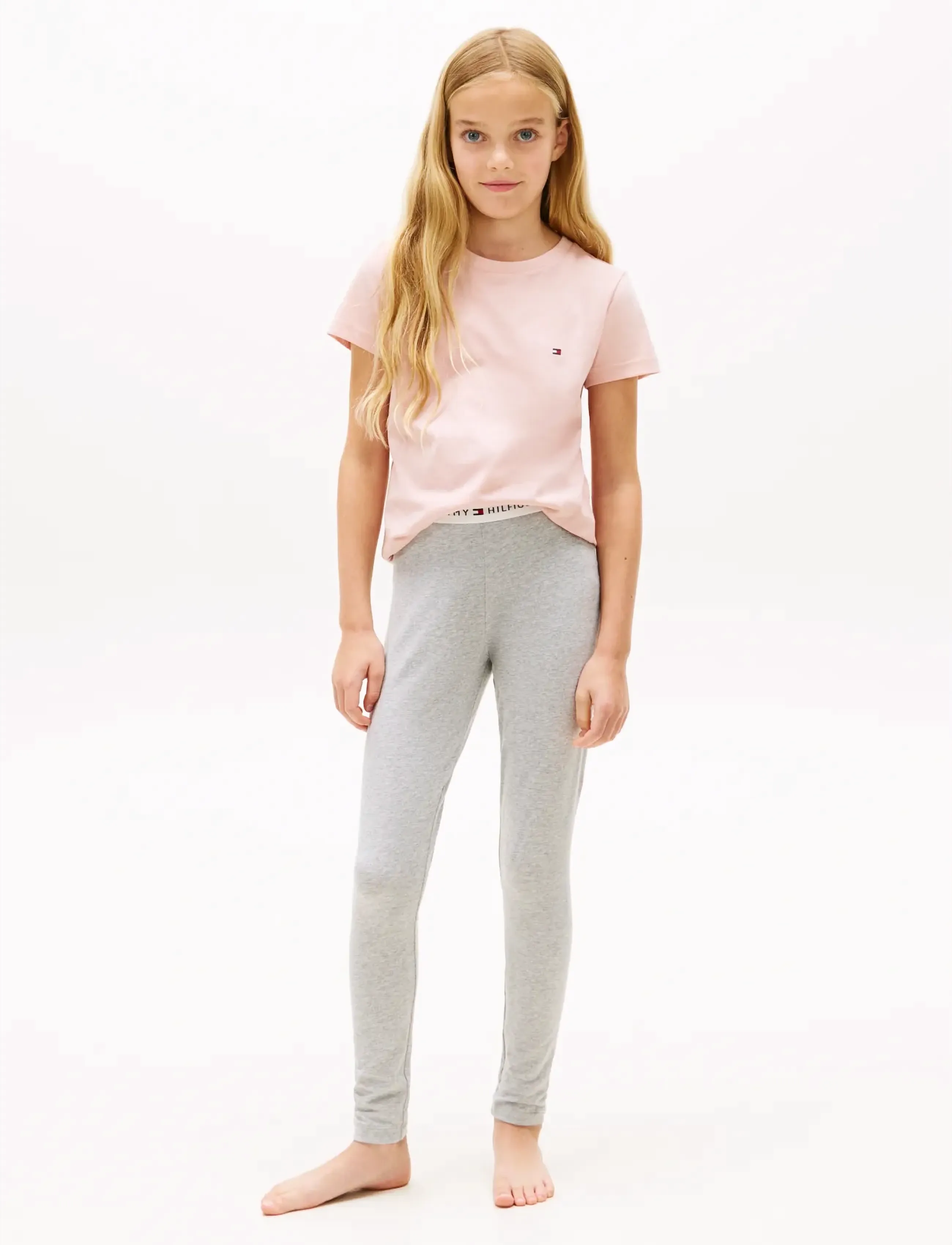 Tommy Hilfiger - 2 PK SS TEE - kortärmade t-shirts - foggy pink   l gry htr - 4