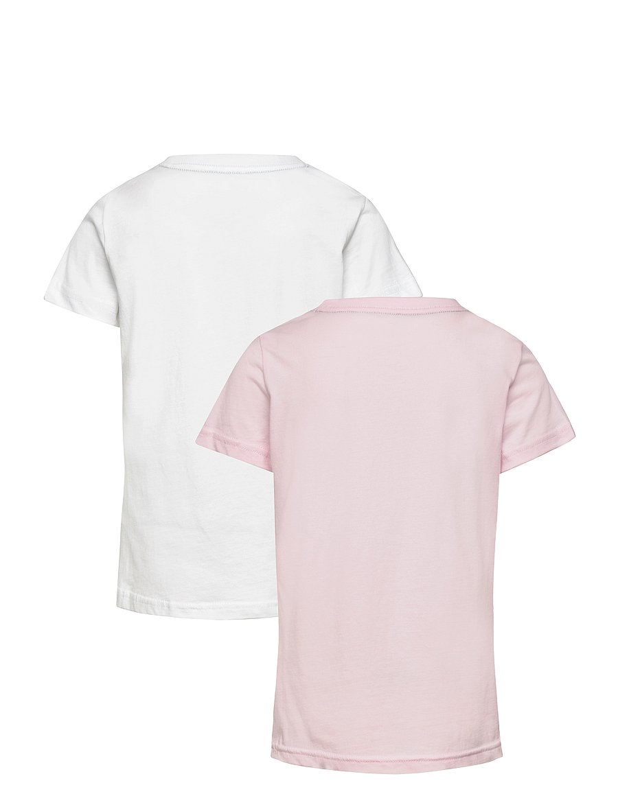 Tommy Hilfiger - 2 PK SS TEE - kortärmade t-shirts - white light pink - 1