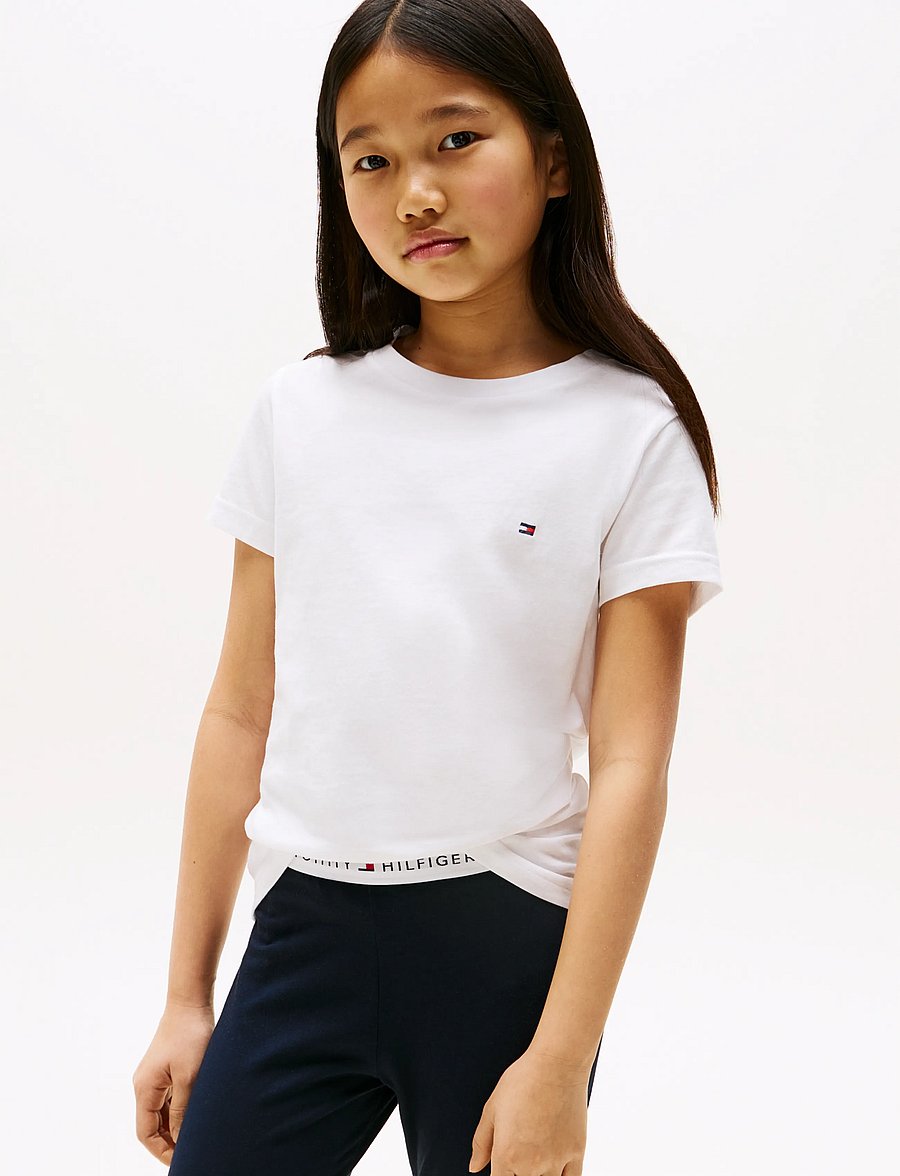 Tommy Hilfiger - 2 PK SS TEE - kortärmade t-shirts - white light pink - 2