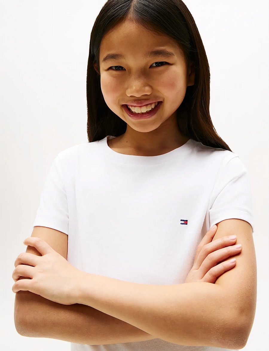 Tommy Hilfiger - 2 PK SS TEE - kortärmade t-shirts - white light pink - 4