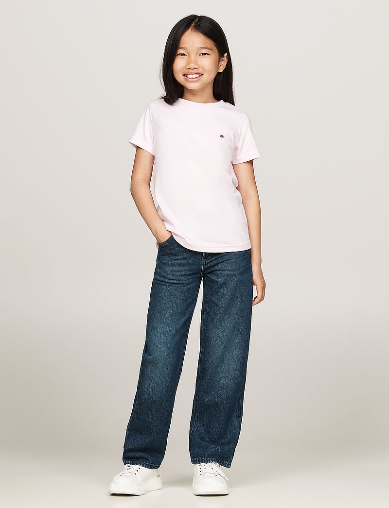 Tommy Hilfiger - 2 PK SS TEE - short-sleeved t-shirts - white/ light pink - 4