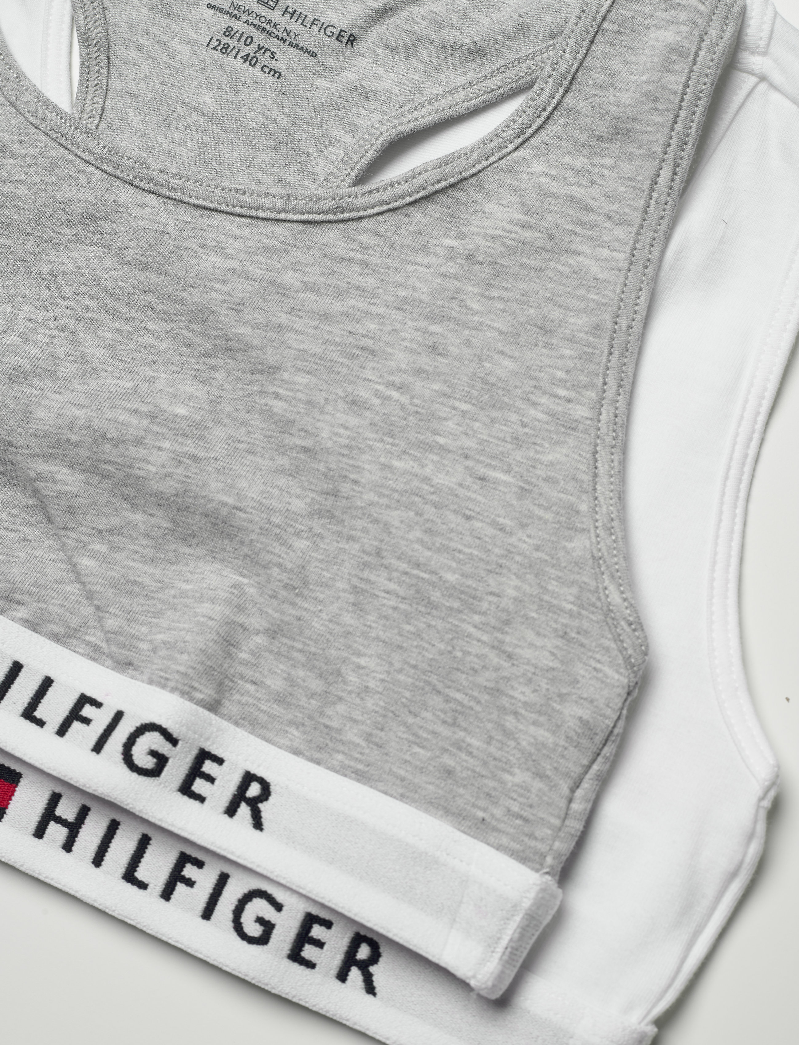 Tommy Hilfiger - 2P BRALETTE - greyheather/white - 1