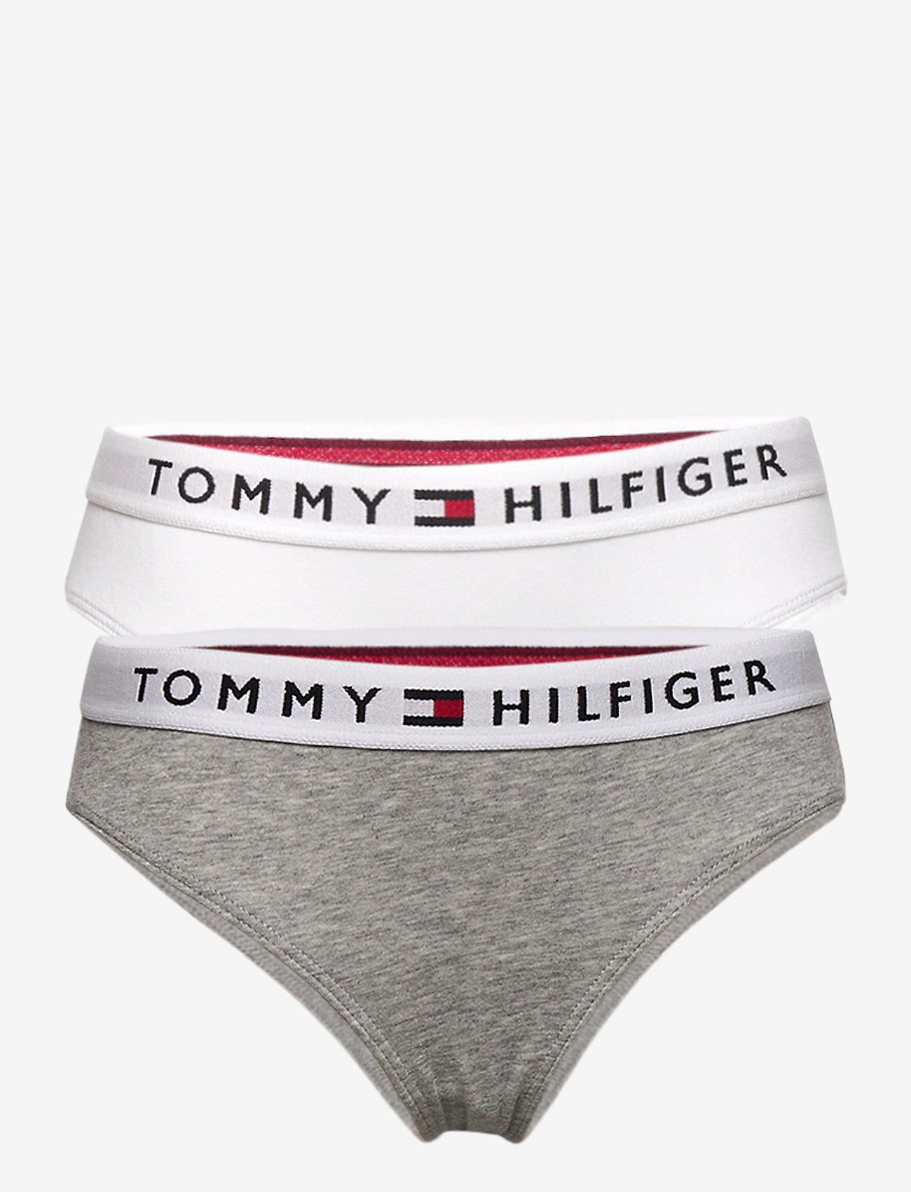 Tommy Hilfiger - 2P BIKINI - bottoms - mid grey heather/white - 0