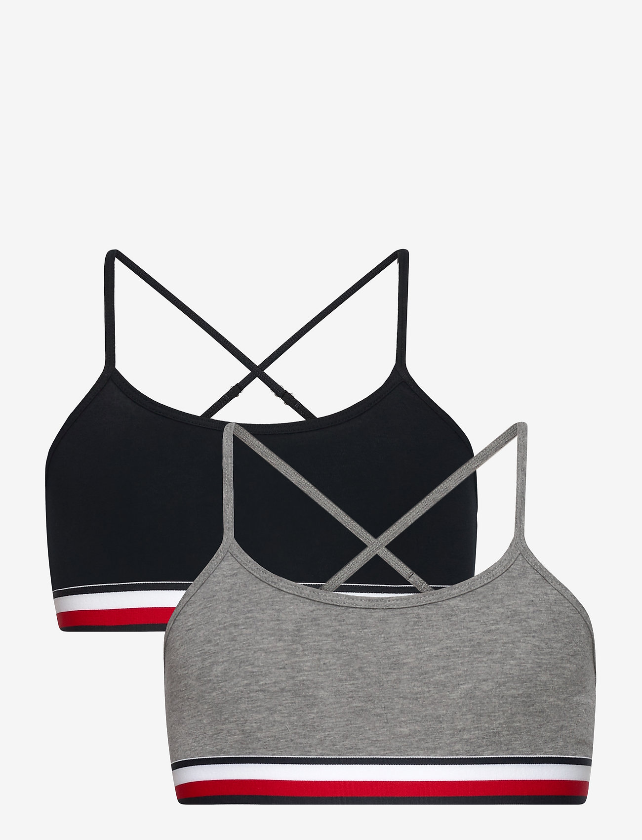 Tommy Hilfiger - 2P BRALETTE - dark grey htr/desert sky - 0