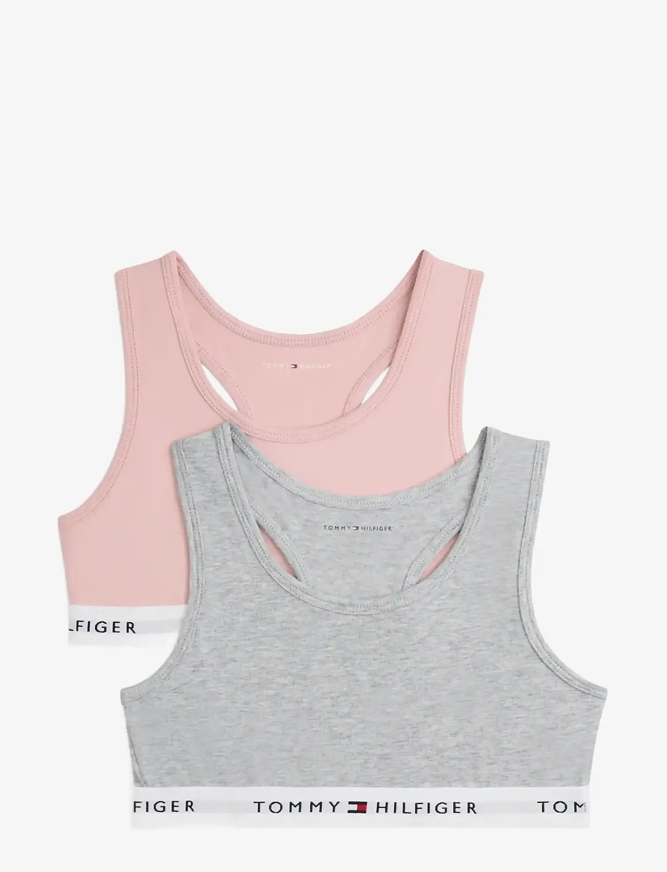 Tommy Hilfiger - 2 PK BRALETTE - oberteile - foggy pink   l gry htr - 0