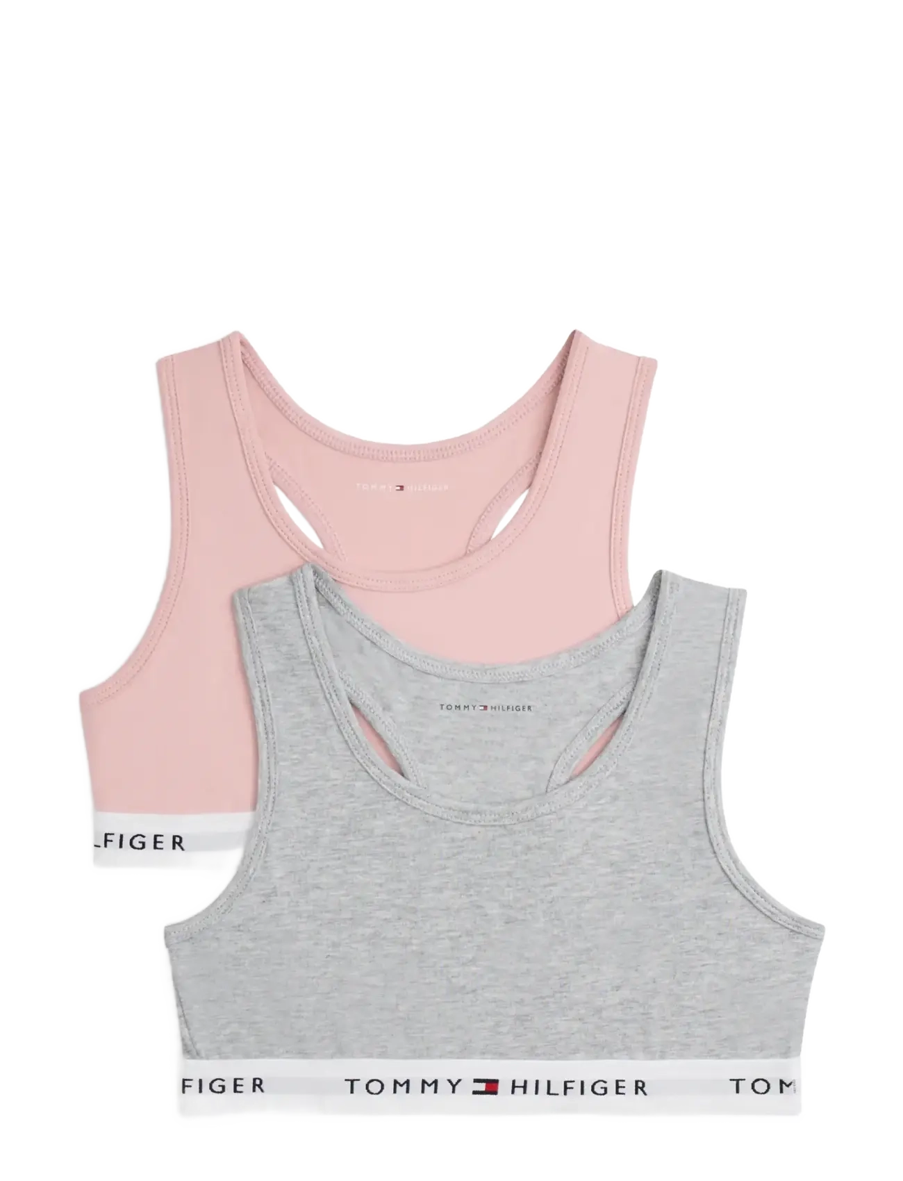Tommy Hilfiger 2 PK BRALETTE - Toppar - FOGGY PINK   L GRY HTR / pink/rose
