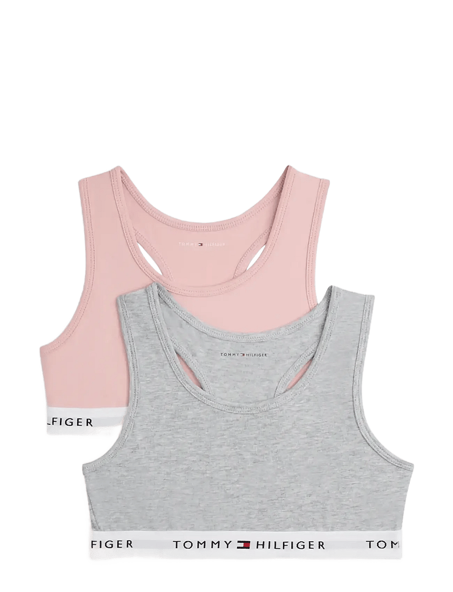 Tommy Hilfiger - 2 PK BRALETTE - topid - foggy pink l gry htr - 0