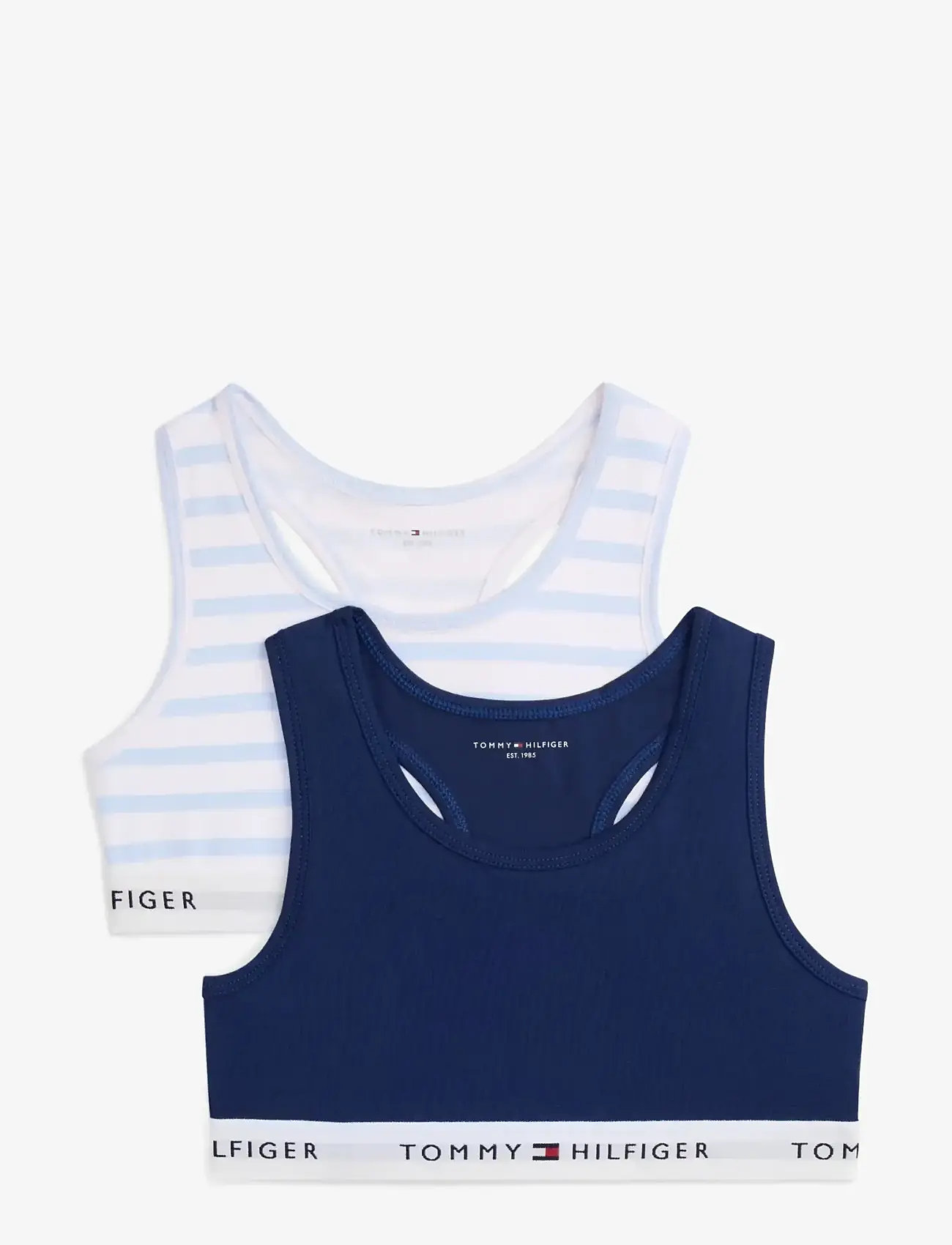 Tommy Hilfiger - 2 PK BRALETTE PRINT - toppar - breton blue   preppy navy - 0