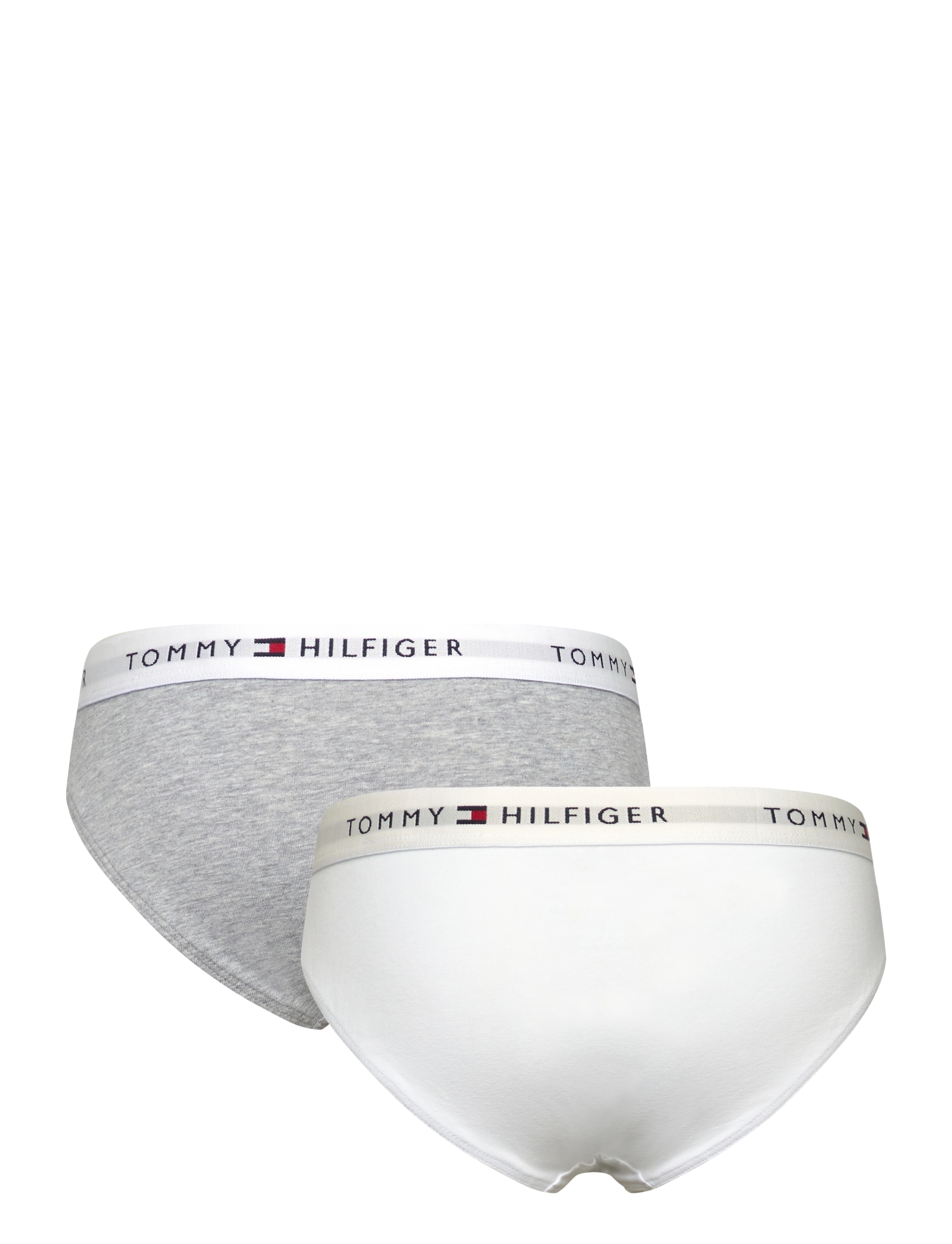 Tommy Hilfiger - 2 PK BIKINI - panties - white/light grey heather - 1