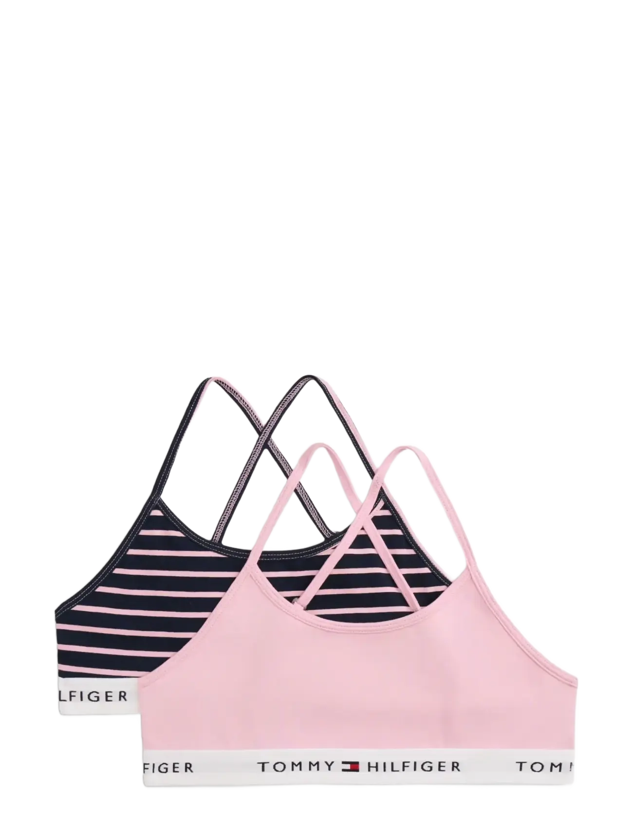 Tommy Hilfiger 2 PK STRAPPY BRALETTE PRINT - Lapsed 98–134 - BONITA PINK   BRETON STRIPE / pink/rose