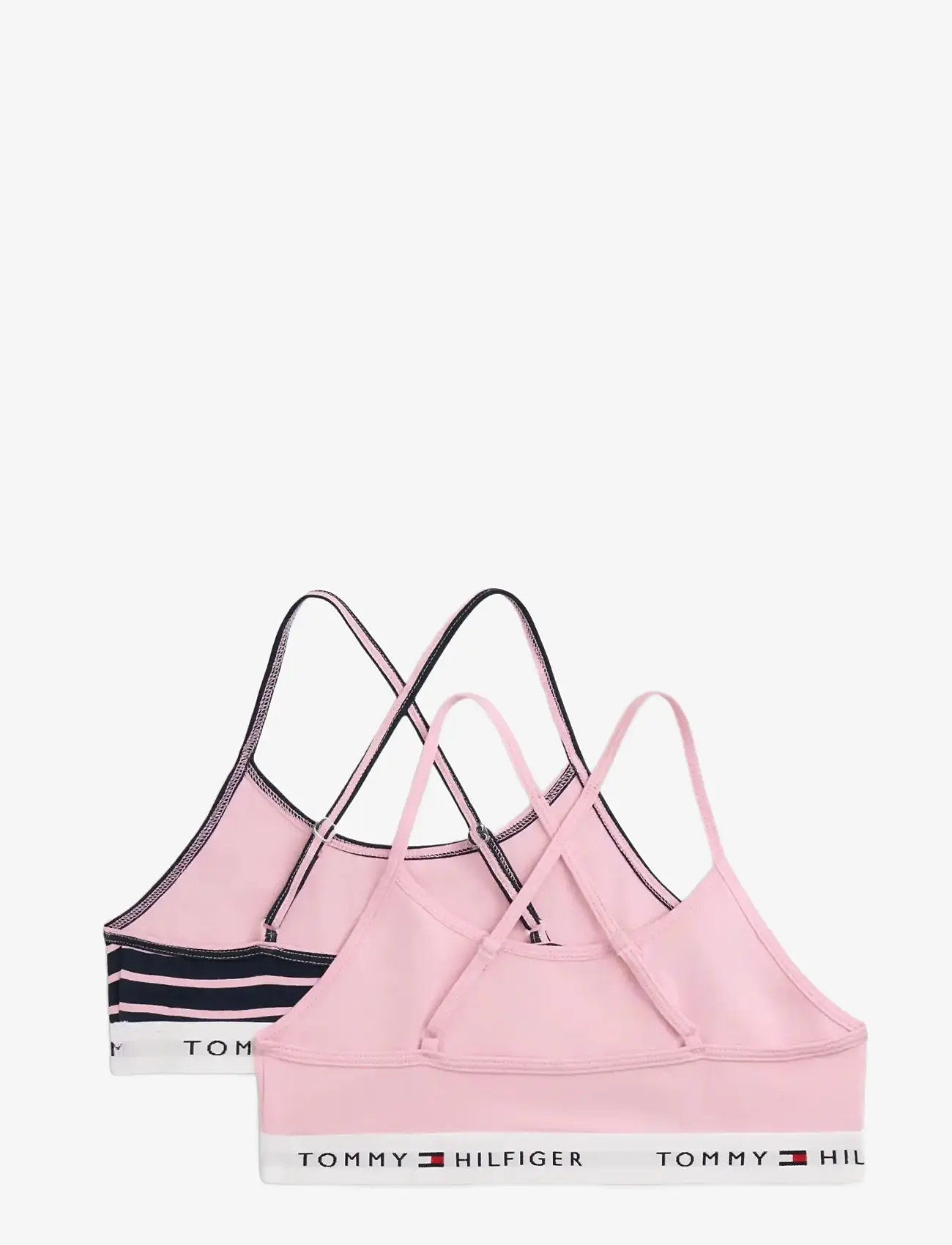 Tommy Hilfiger - 2 PK STRAPPY BRALETTE PRINT - bluzki - bonita pink   breton stripe - 1