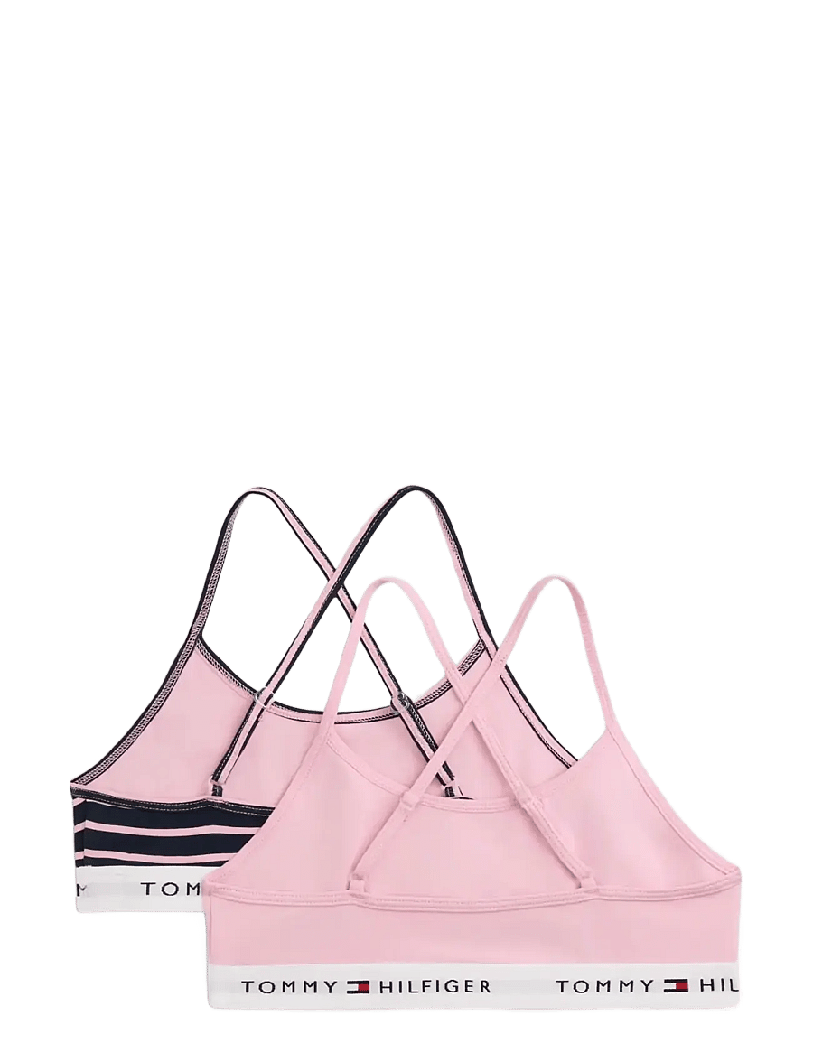 Tommy Hilfiger - 2 PK STRAPPY BRALETTE PRINT - oberteile - bonita pink breton stripe - 1