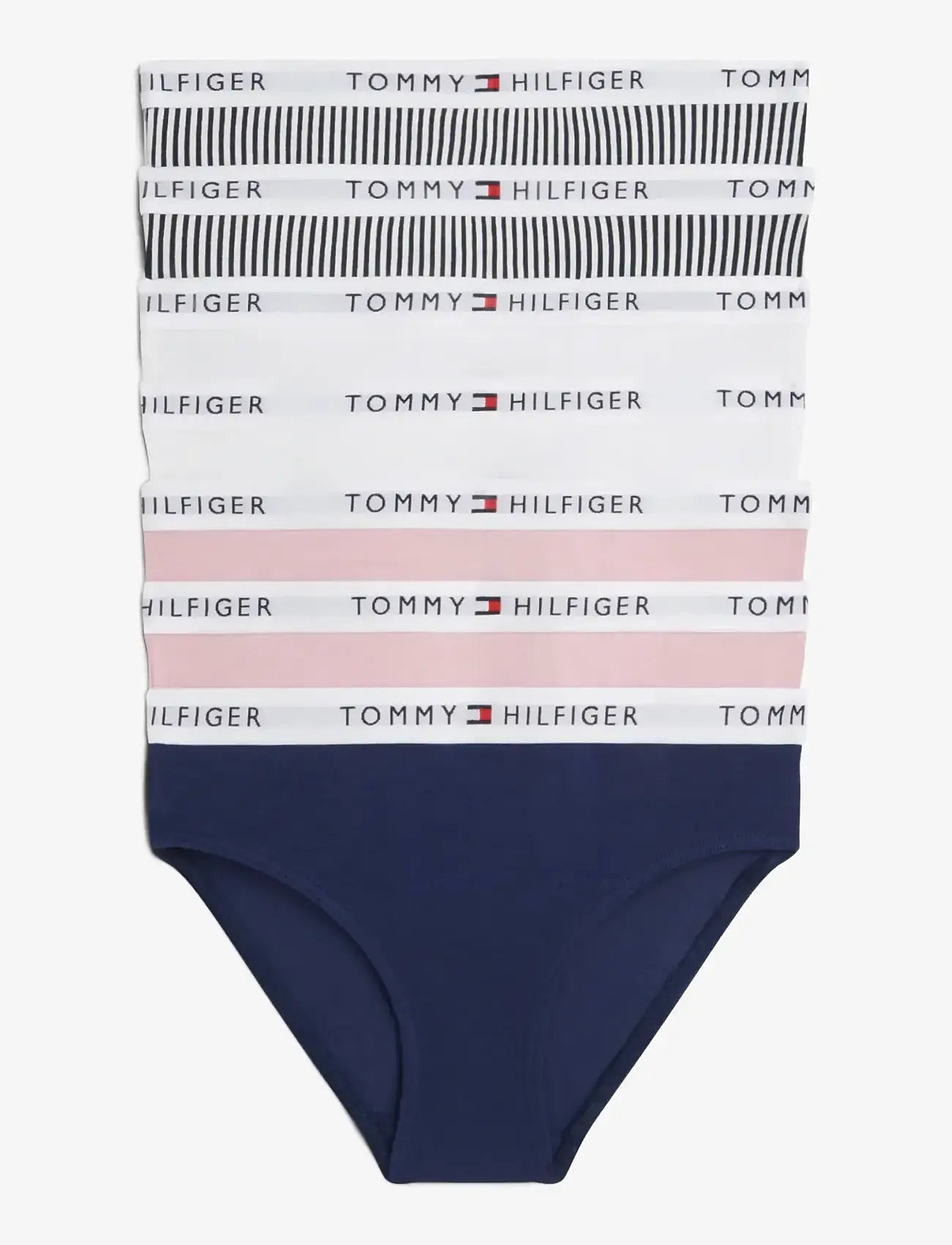 Tommy Hilfiger - 7 PK BIKINI PRINT - trusser - bon pink   navy   ithaca   white - 0