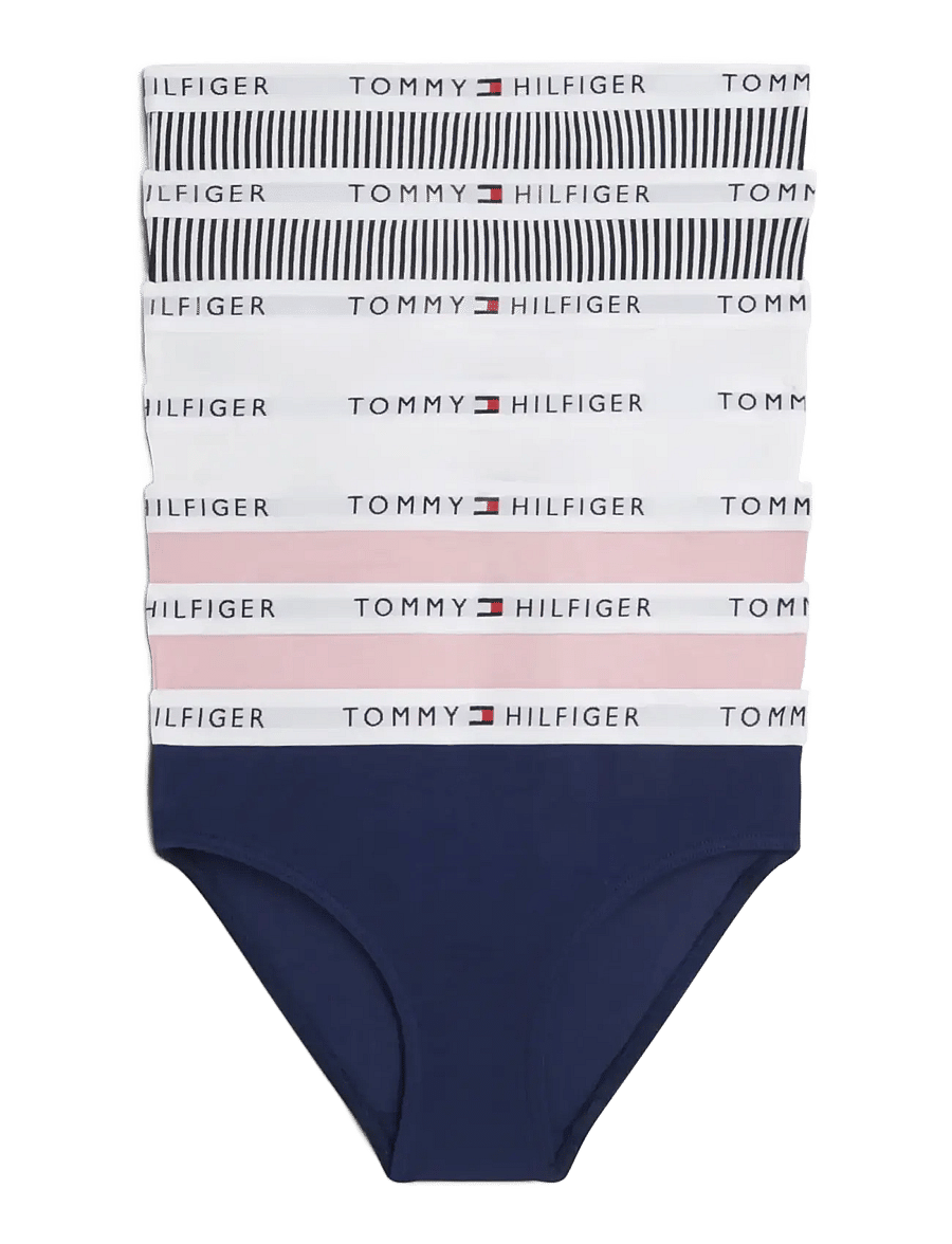 Tommy Hilfiger - 7 PK BIKINI PRINT - slips - bon pink navy ithaca white - 0
