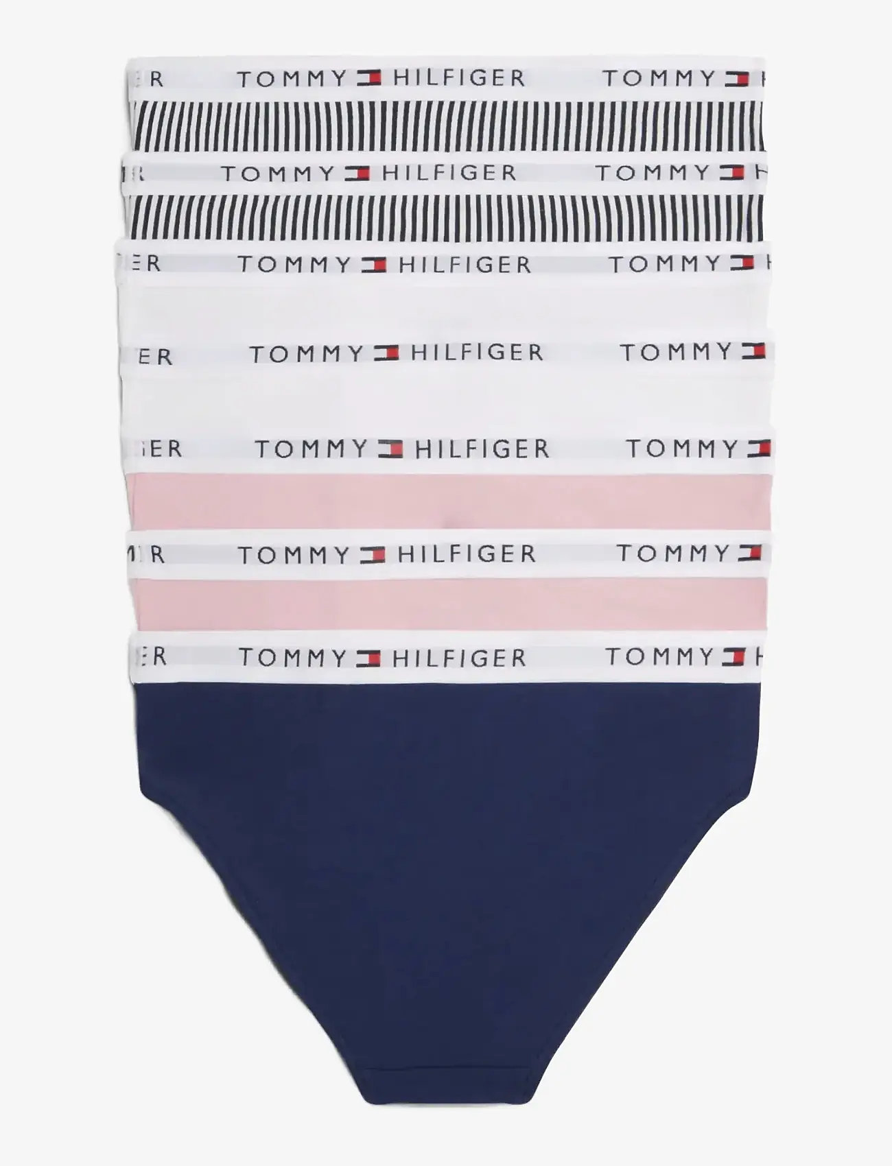 Tommy Hilfiger - 7 PK BIKINI PRINT - trusser - bon pink   navy   ithaca   white - 1