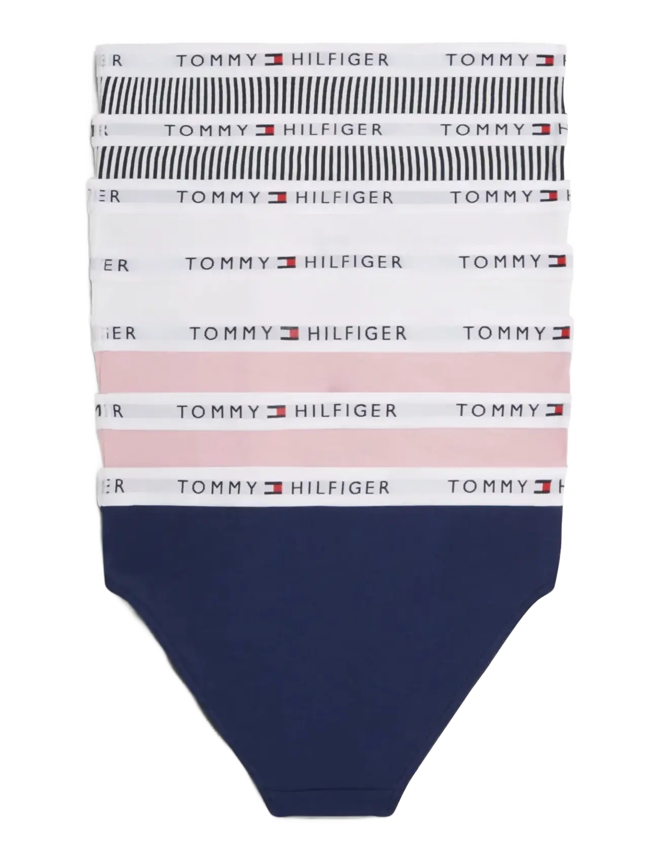 Tommy Hilfiger - 7 PK BIKINI PRINT - slips - bon pink   navy   ithaca   white - 1