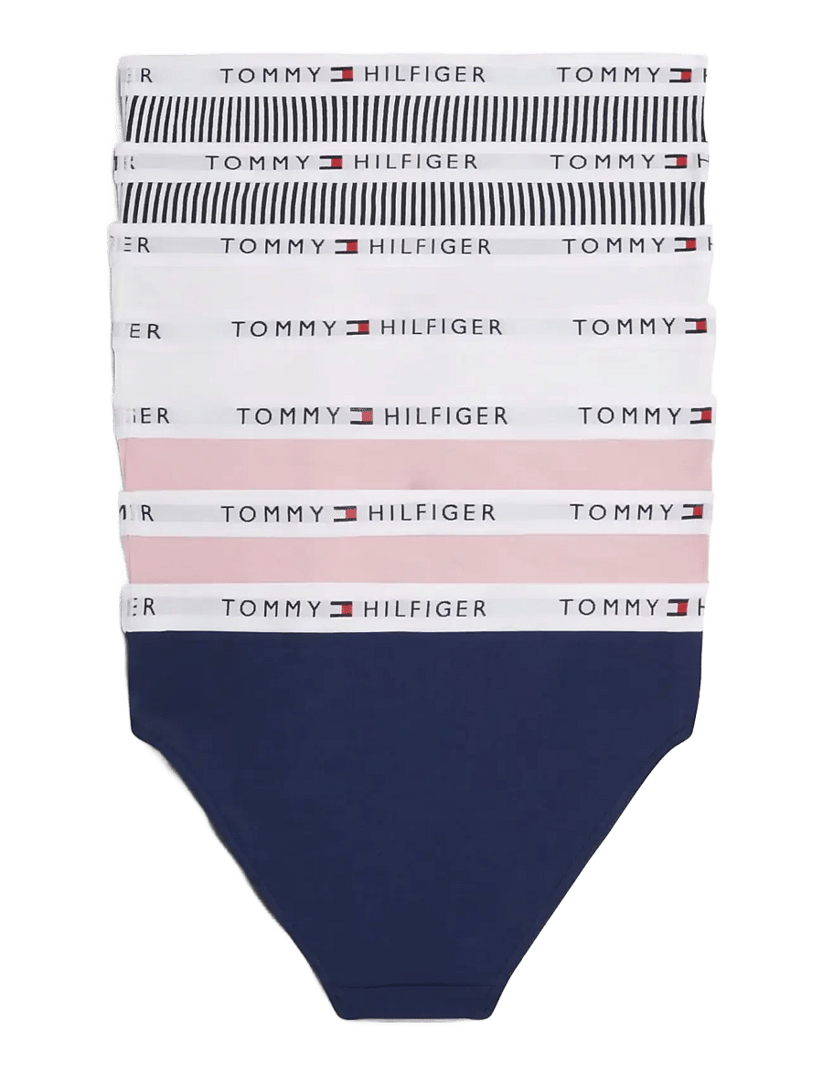 Tommy Hilfiger - 7 PK BIKINI PRINT - slips - bon pink navy ithaca white - 1