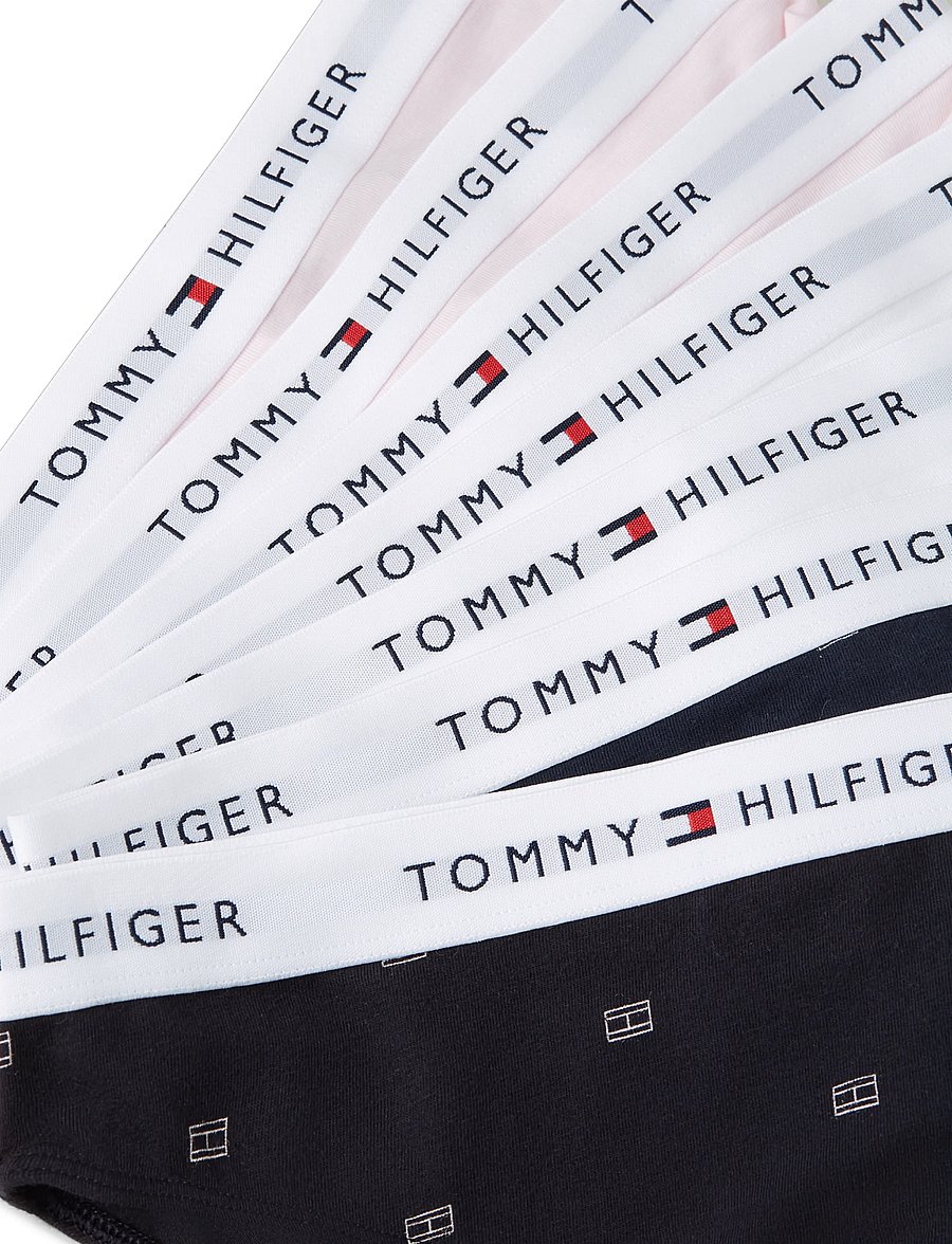 Tommy Hilfiger - 7 PK BIKINI PRINT - truser - lt pink flag aop white - 1