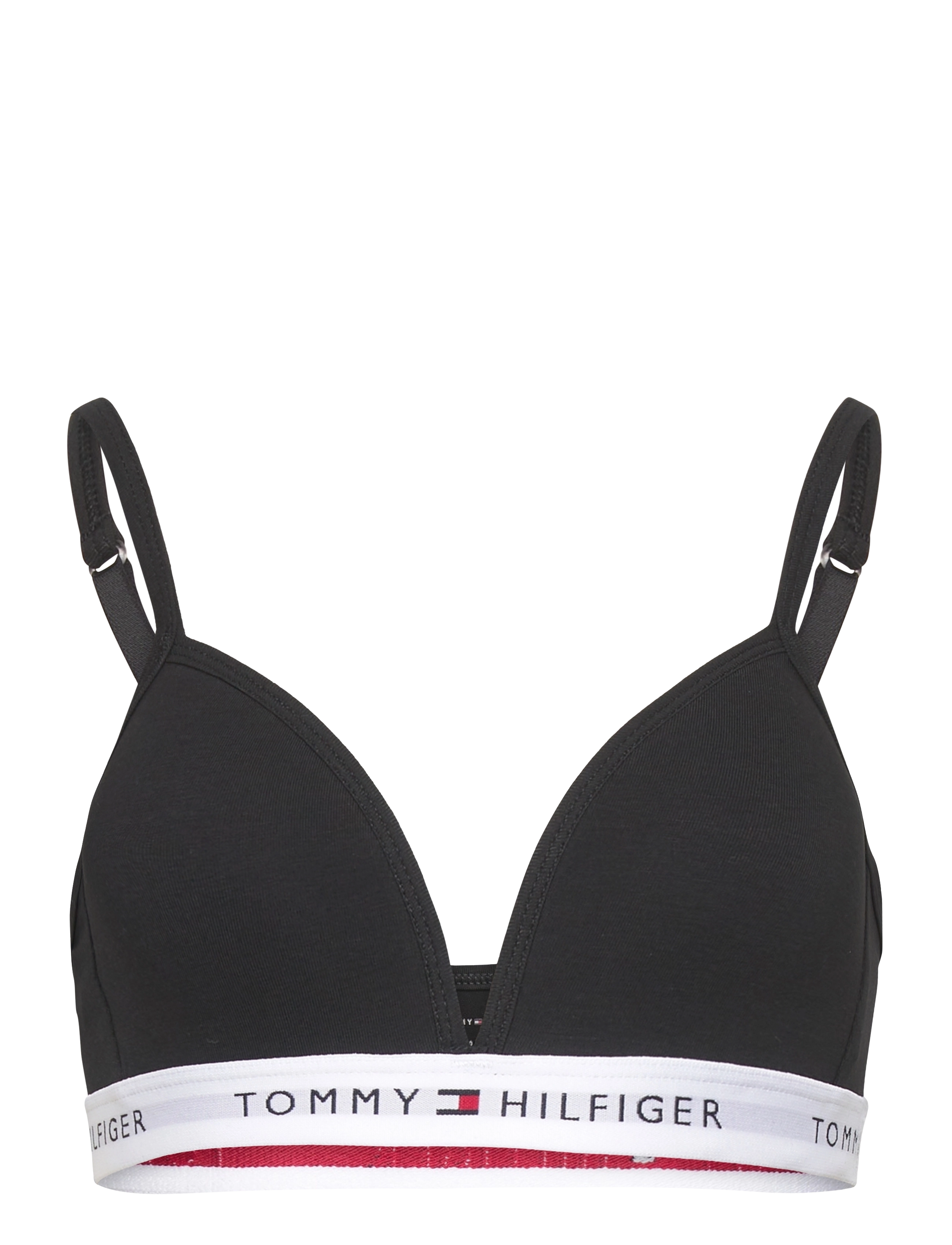 Tommy Hilfiger Triangle Bra Fixed Foam, 128-140, Black, Undertøj > Toppe, Børn