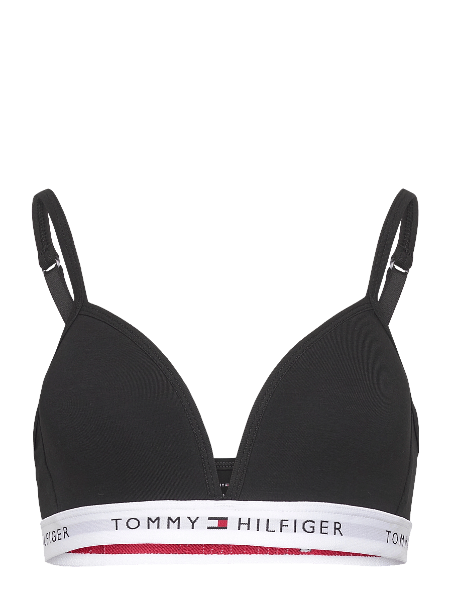 Tommy Hilfiger - TRIANGLE BRA FIXED FOAM - toppar - black - 0