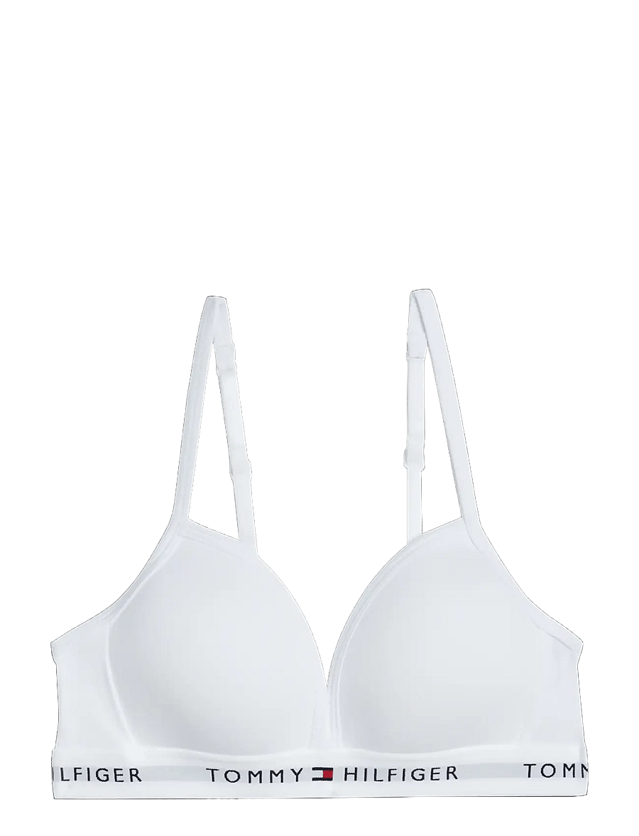 Tommy Hilfiger - TRIANGLE BRA FIXED FOAM - toppar - white - 0