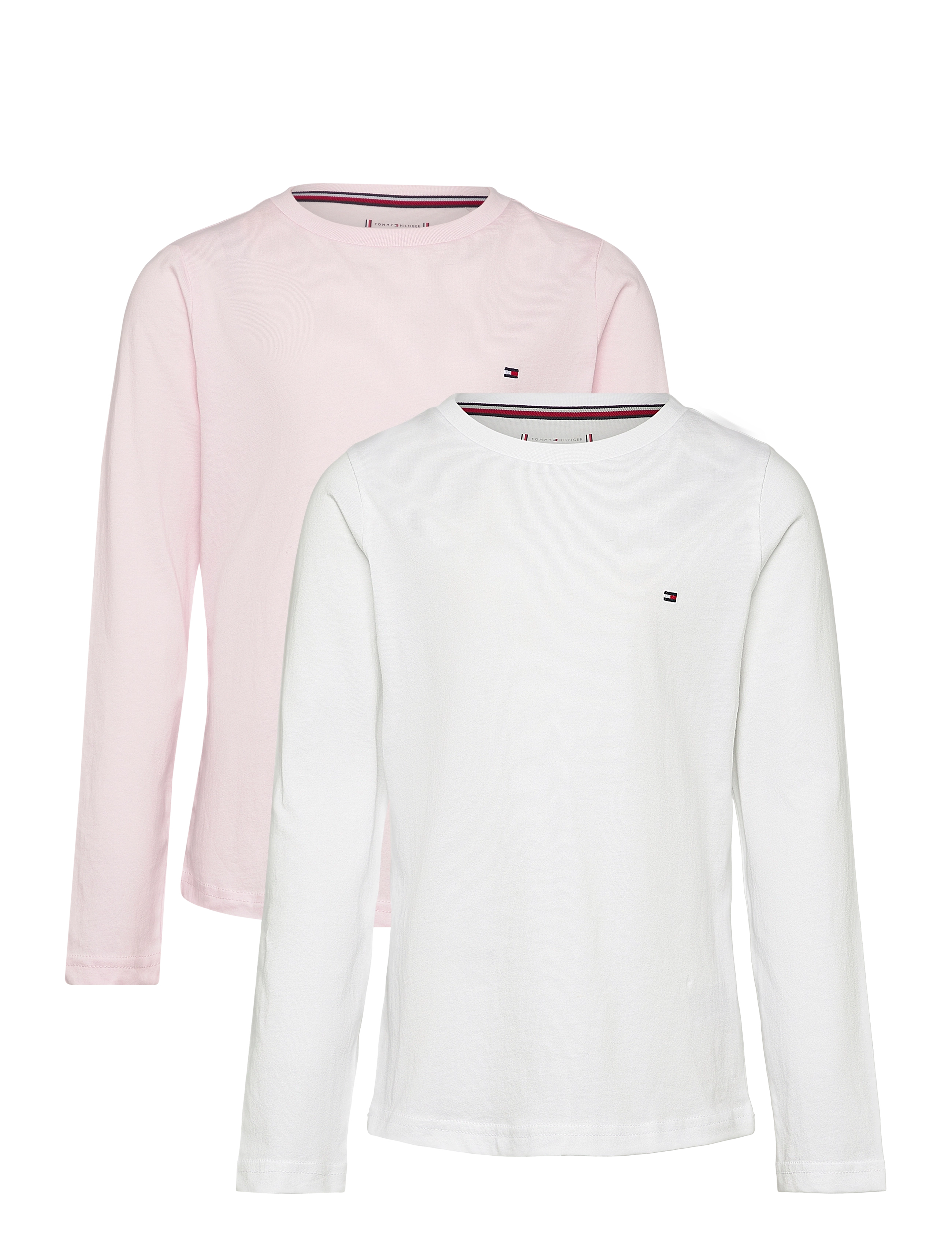 Tommy Hilfiger 2 PK LS TEE - 4 for 3 - LIGHT PINK WHITE / pink/rose