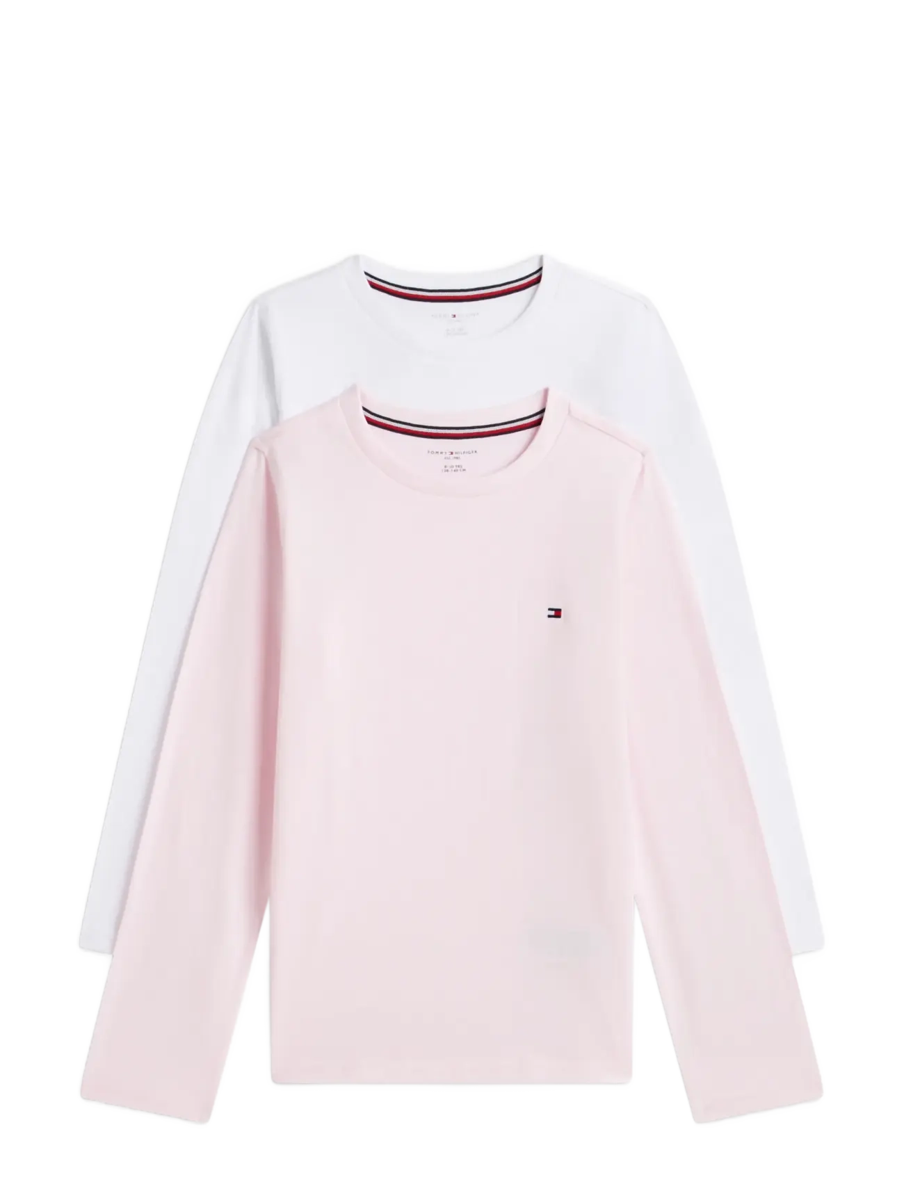 Tommy Hilfiger - 2 PK LS TEE - langærmede t-shirts - light pink/white - 0