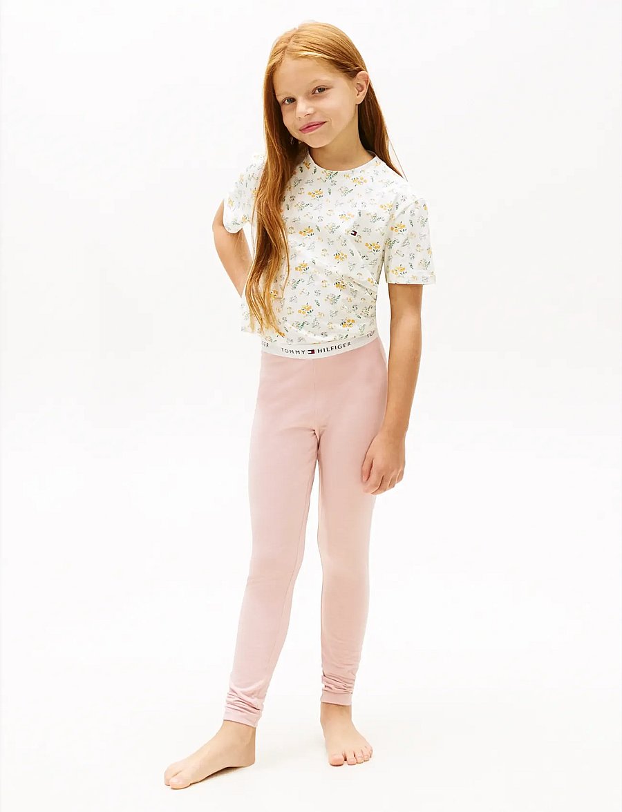 Tommy Hilfiger - 2P LEGGINS - leggings - foggy pink l gry htr - 2