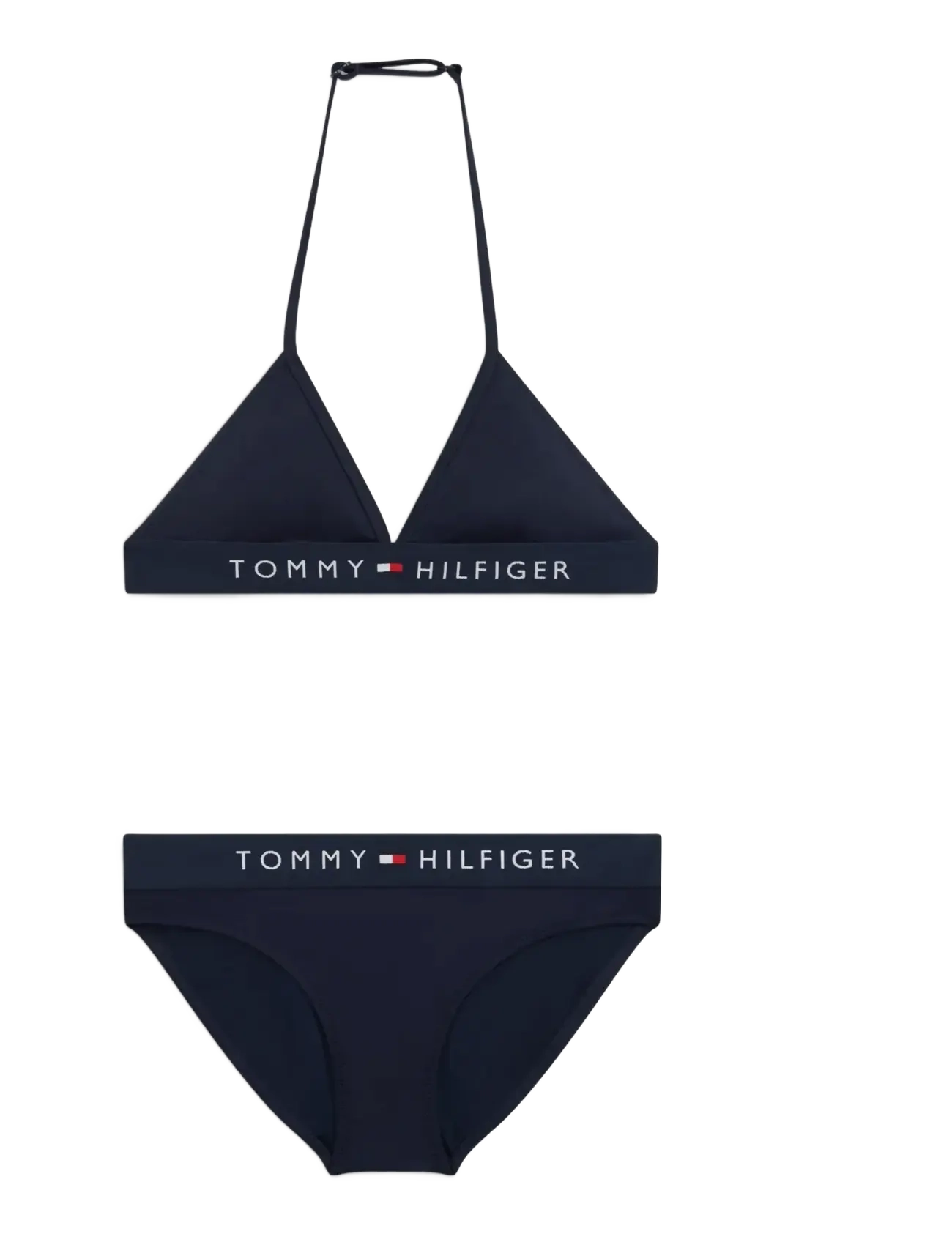 Tommy Hilfiger Triangle Set, Kinder, Triangel Bikini Set, Marineblau, Gr: 128-140