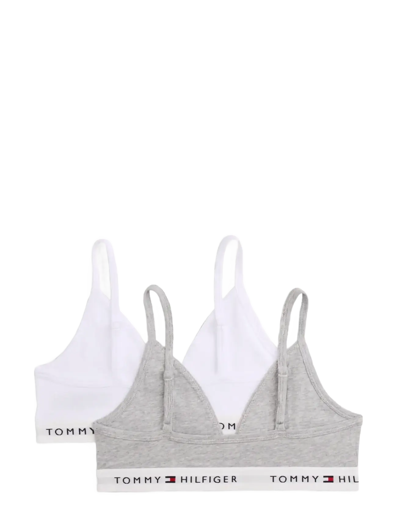 Tommy Hilfiger - 2 PK TRIANGLE BRALETTE - oberteile - white l grey htr - 1