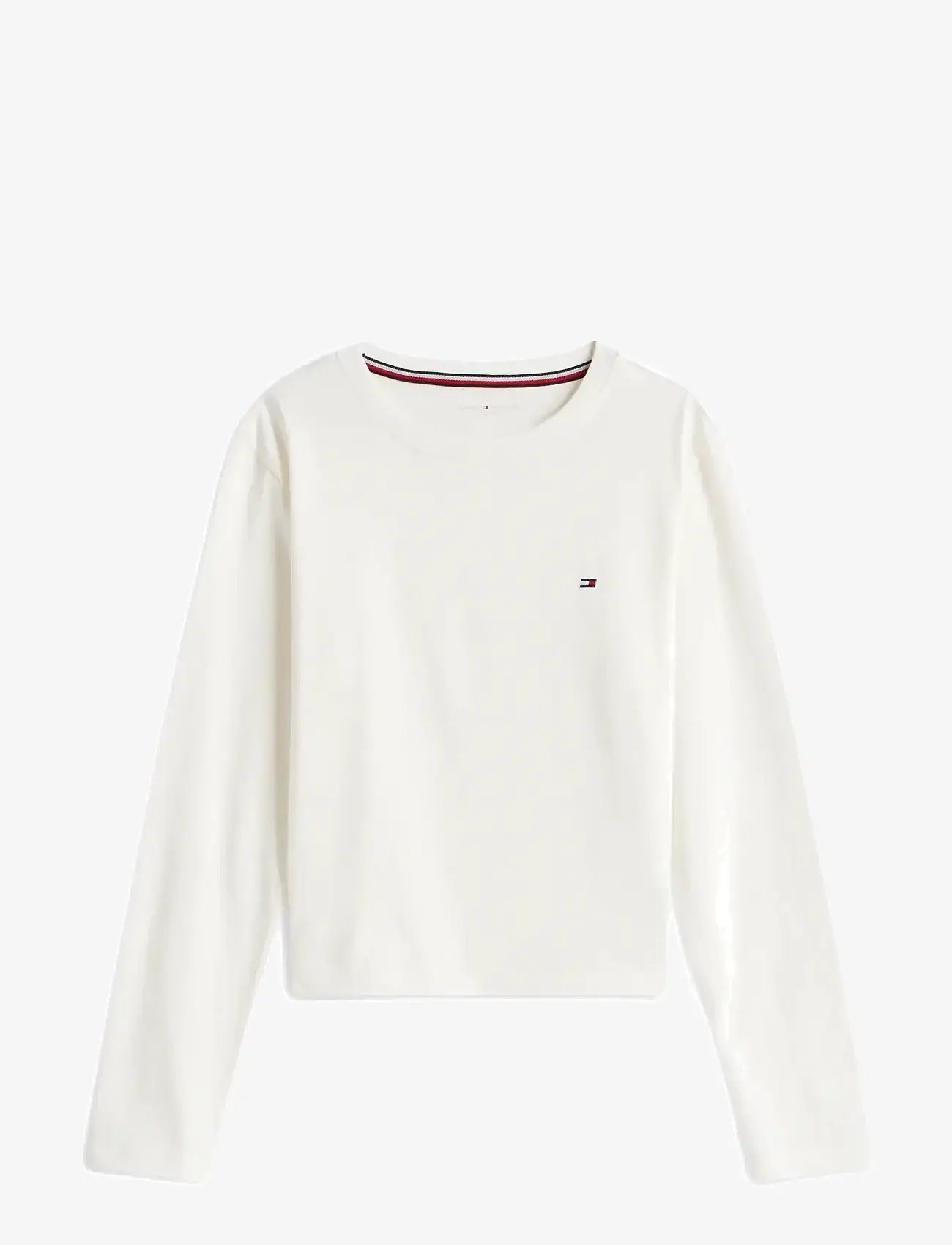 Tommy Hilfiger - LS CUFFED PJ SET GIFTING - long-sleeved t-shirts - ivory silk/mini plaid ivory silk - 1