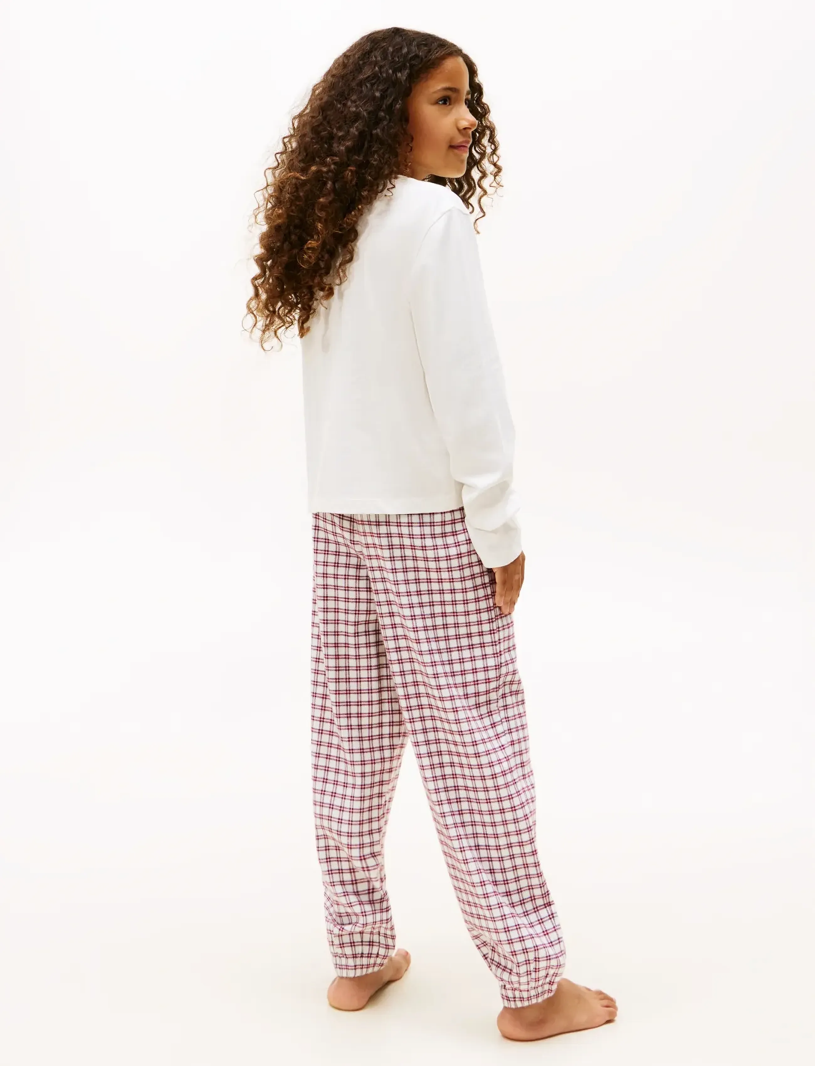 Tommy Hilfiger - LS CUFFED PJ SET GIFTING - pikkade varrukatega t-särgid - ivory silk/mini plaid ivory silk - 5