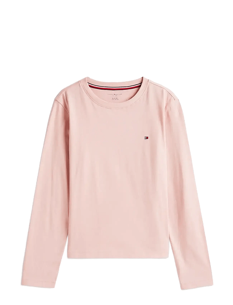 Tommy Hilfiger - LS CUFFED PJ SET - langærmede t-shirts - foggy pink - 1