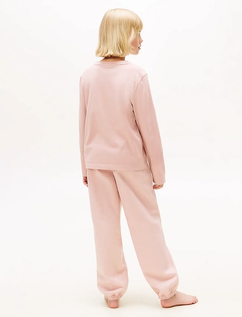 Tommy Hilfiger - LS CUFFED PJ SET - langærmede t-shirts - foggy pink - 5